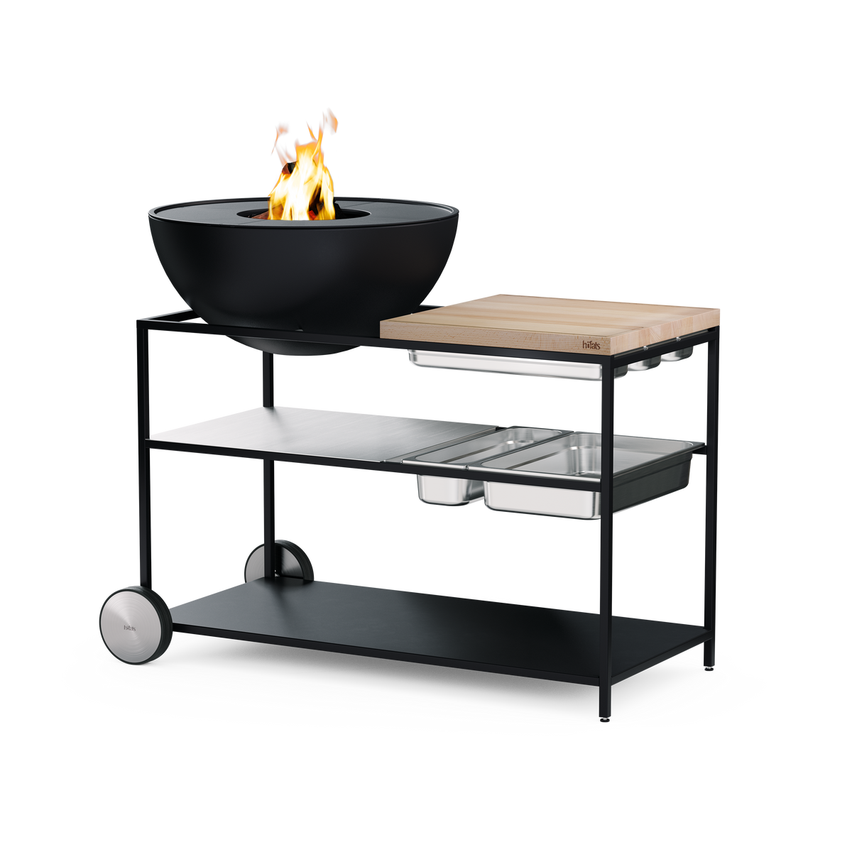 Fire Kitchen BBQ con Höfats Bowl 70 Cocina de exterior