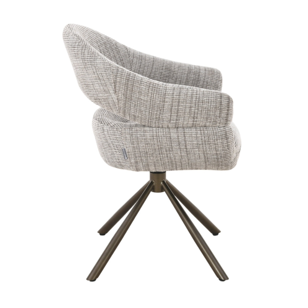 MUST Living Silla de comedor giratoria Clooney Beige