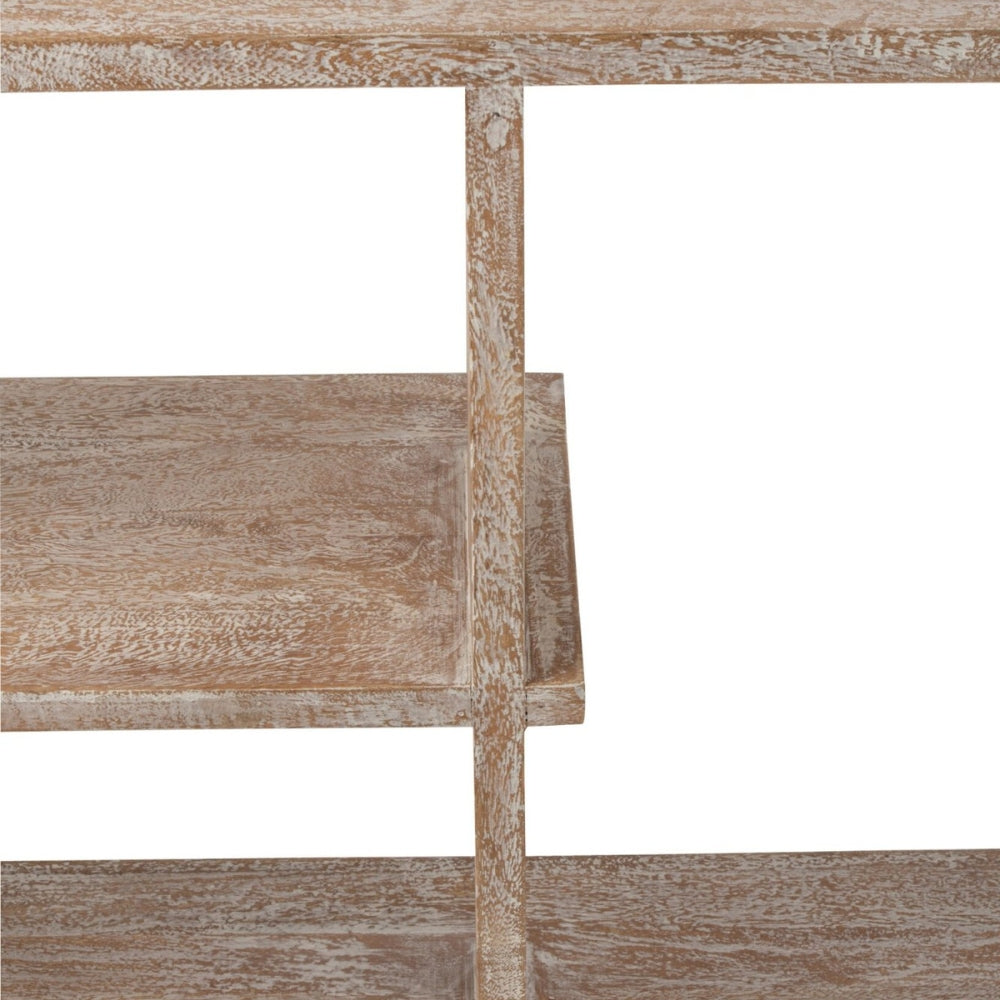Librería de madera de mango blanco roto J-Line
