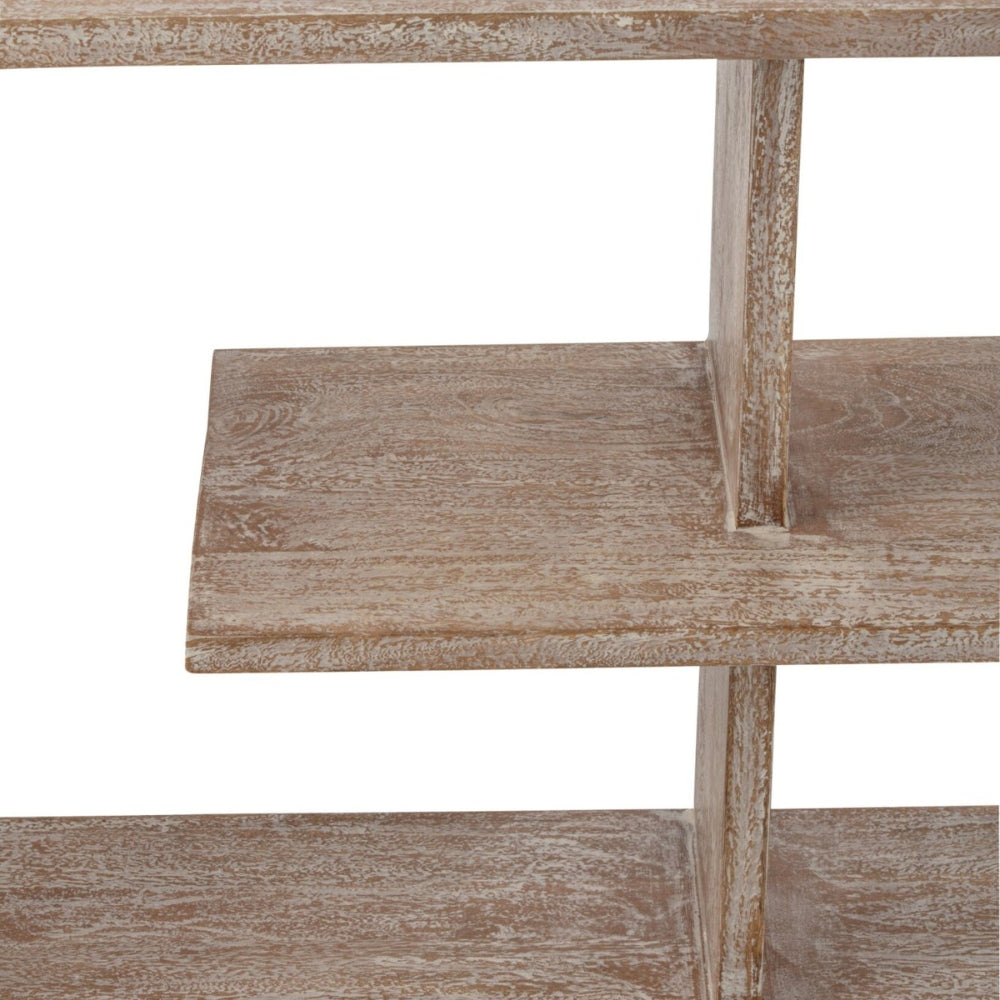 Librería de madera de mango blanco roto J-Line