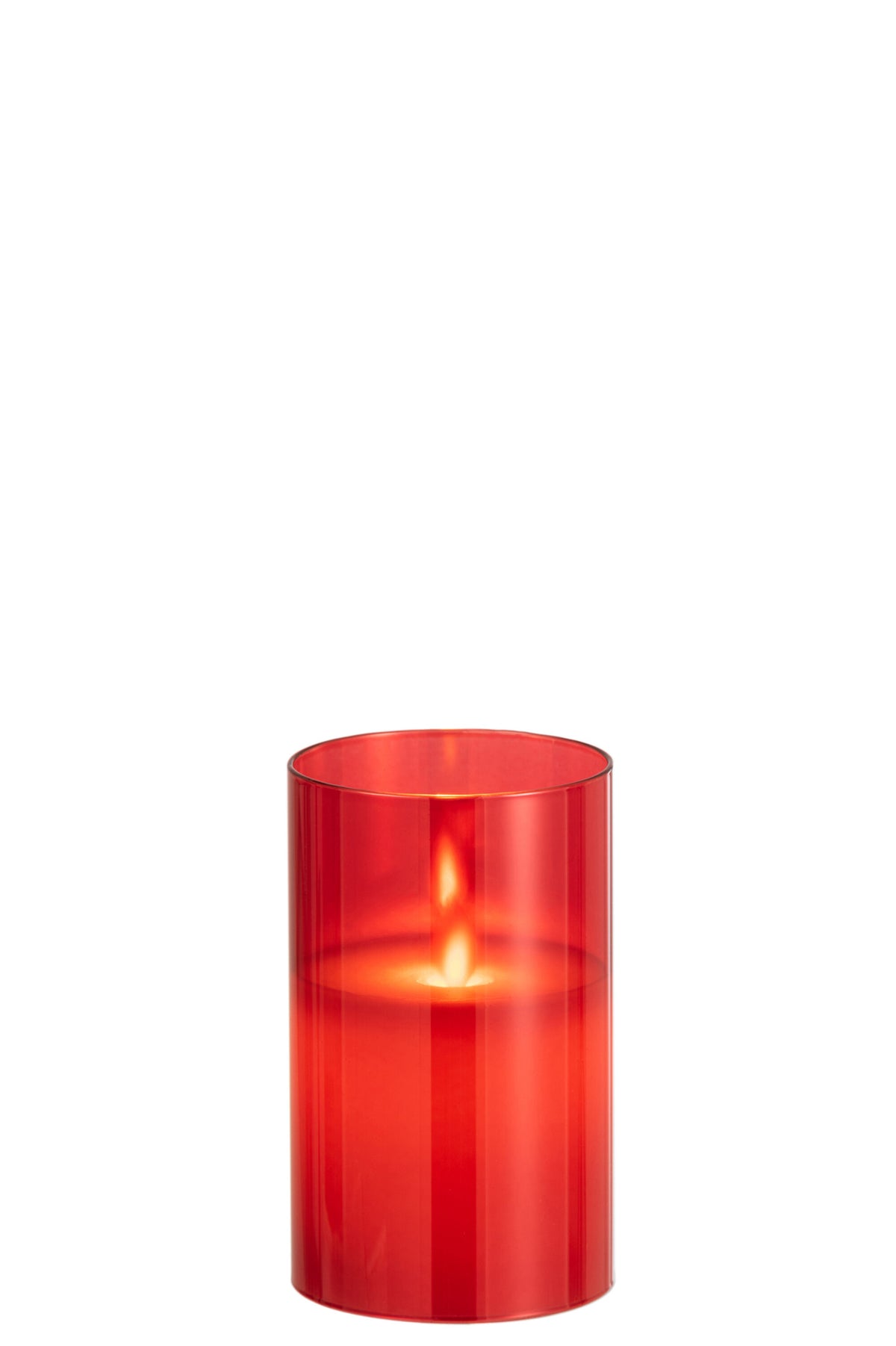 Lámpara LED Vidrio Brillante Rojo Pequeña