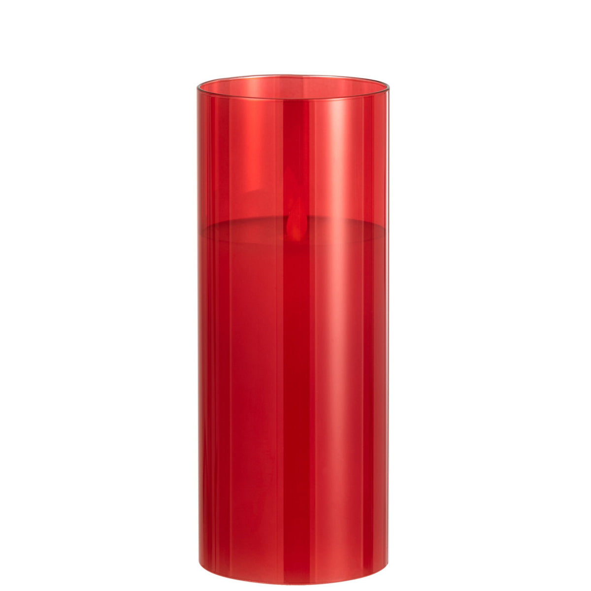 Lámpara LED Vidrio Brillante Rojo Grande