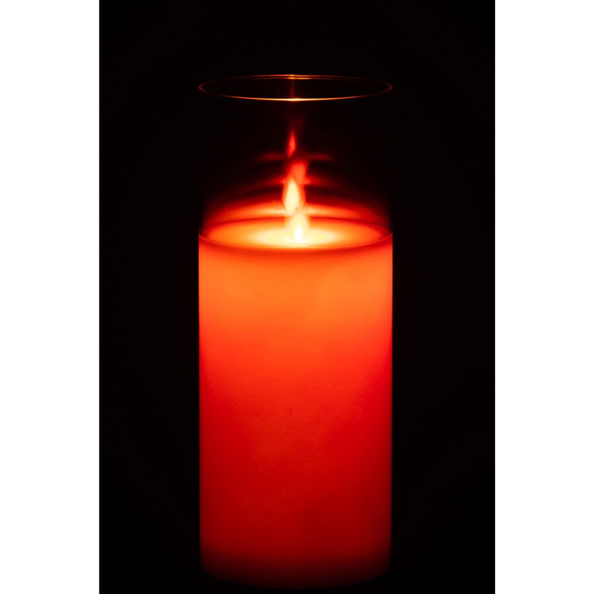 Lámpara LED Vidrio Brillante Rojo Grande