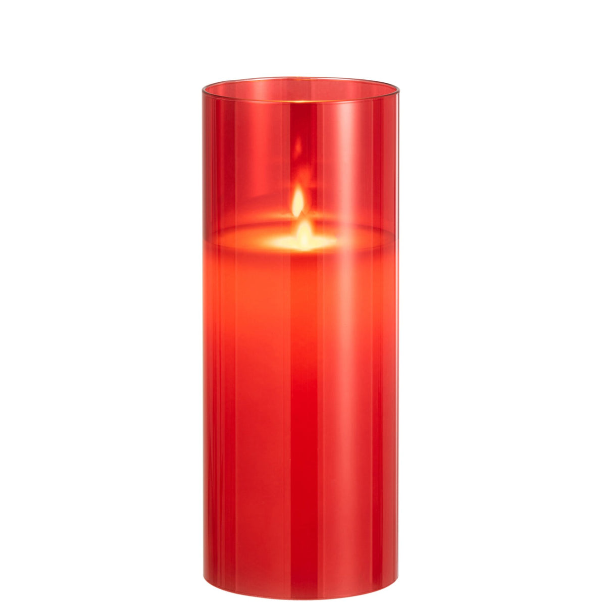 Lámpara LED Vidrio Brillante Rojo Grande