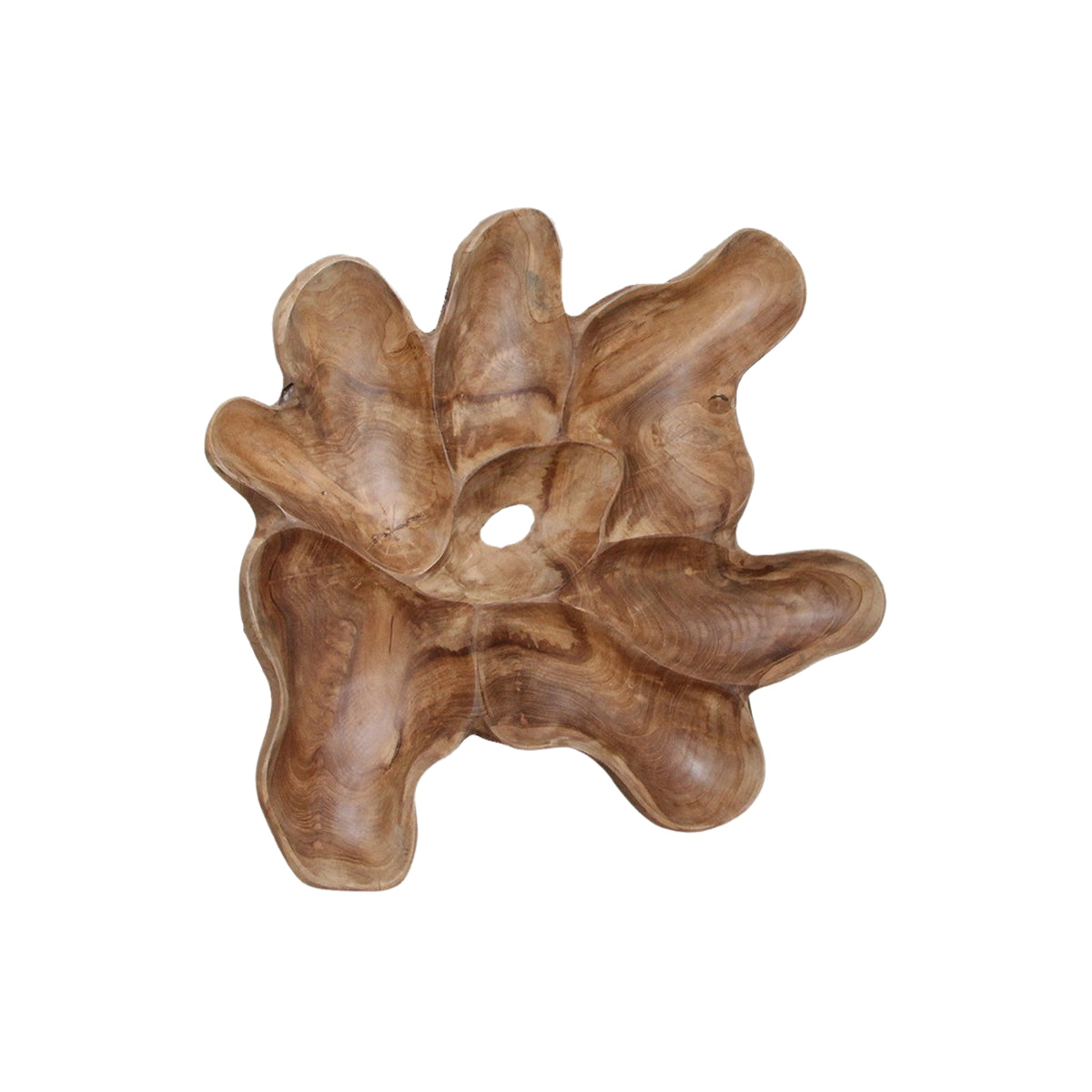 Decoración de pared de madera de teca Peony Large Materias primas