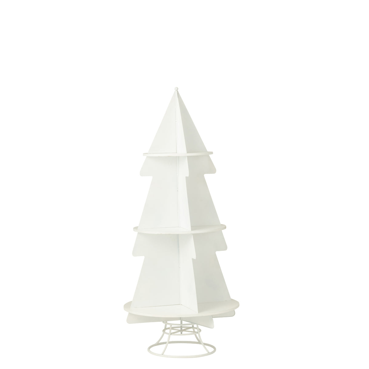 Soporte para árbol de Navidad de metal blanco mediano J-Line
