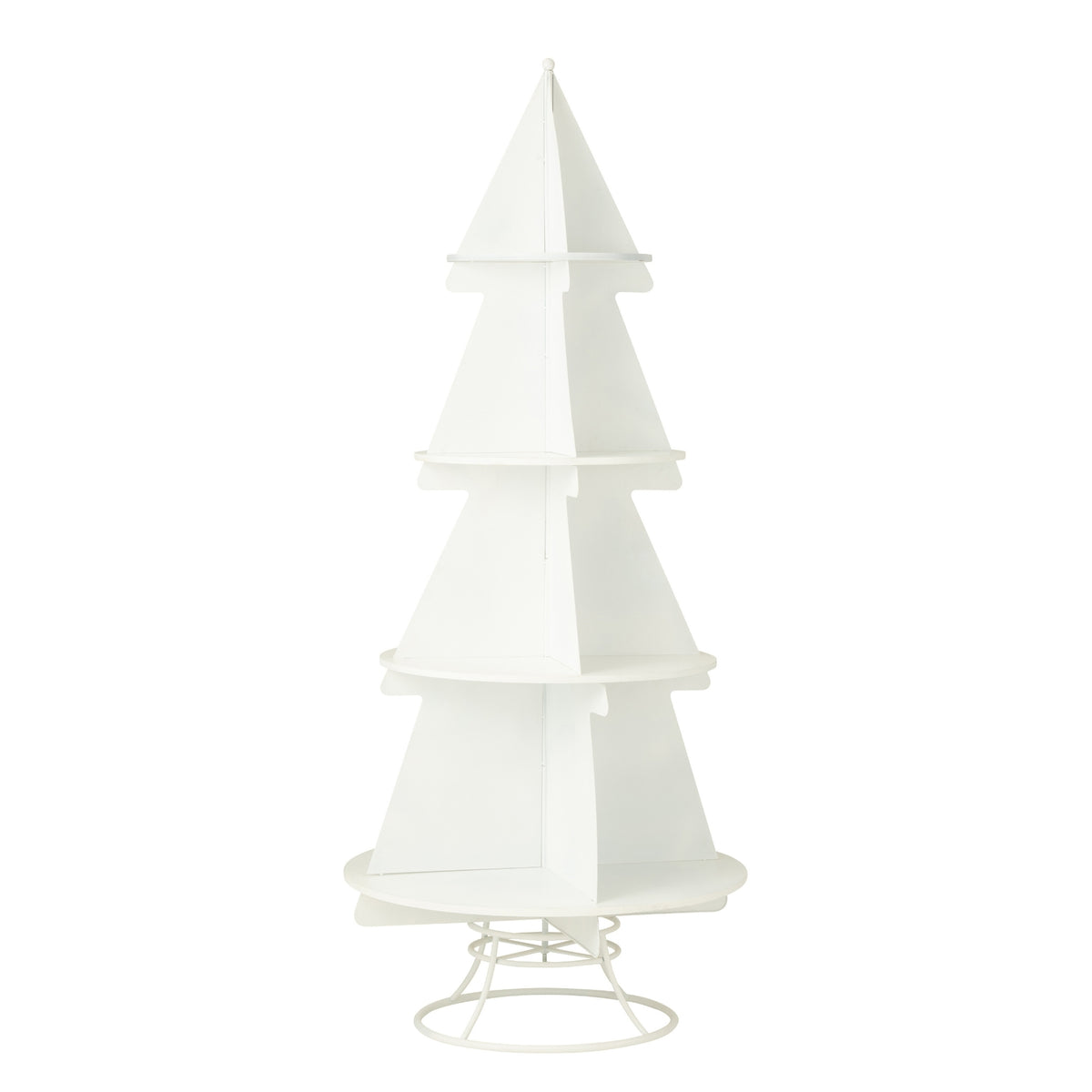 Expositor para árbol de Navidad de metal blanco grande J-Line