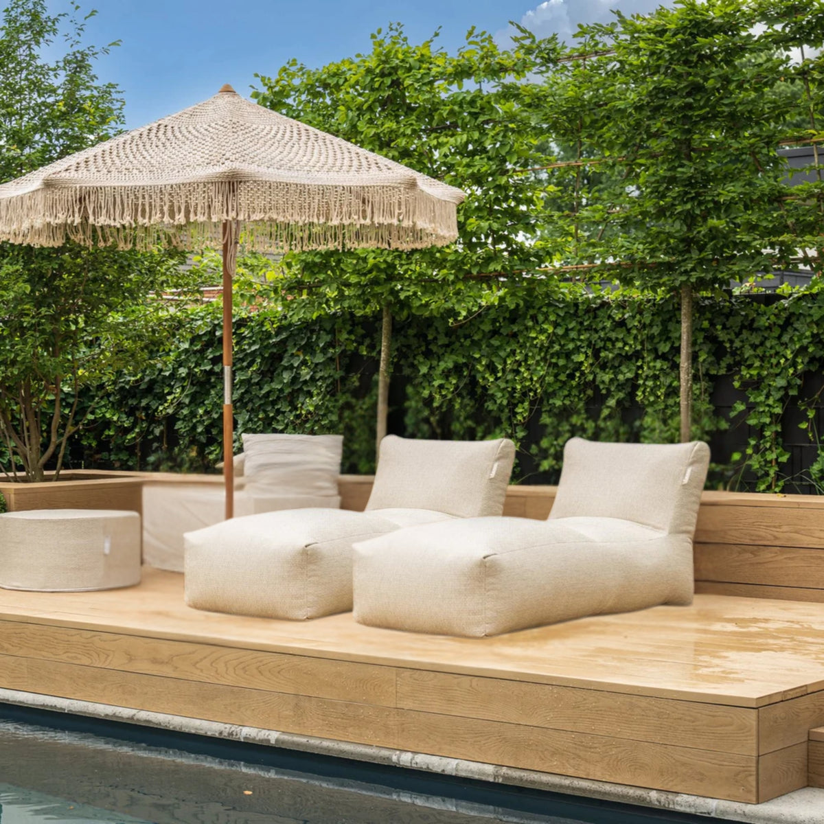 Silla Boho Extra Larga Beige - Laui Lounge™