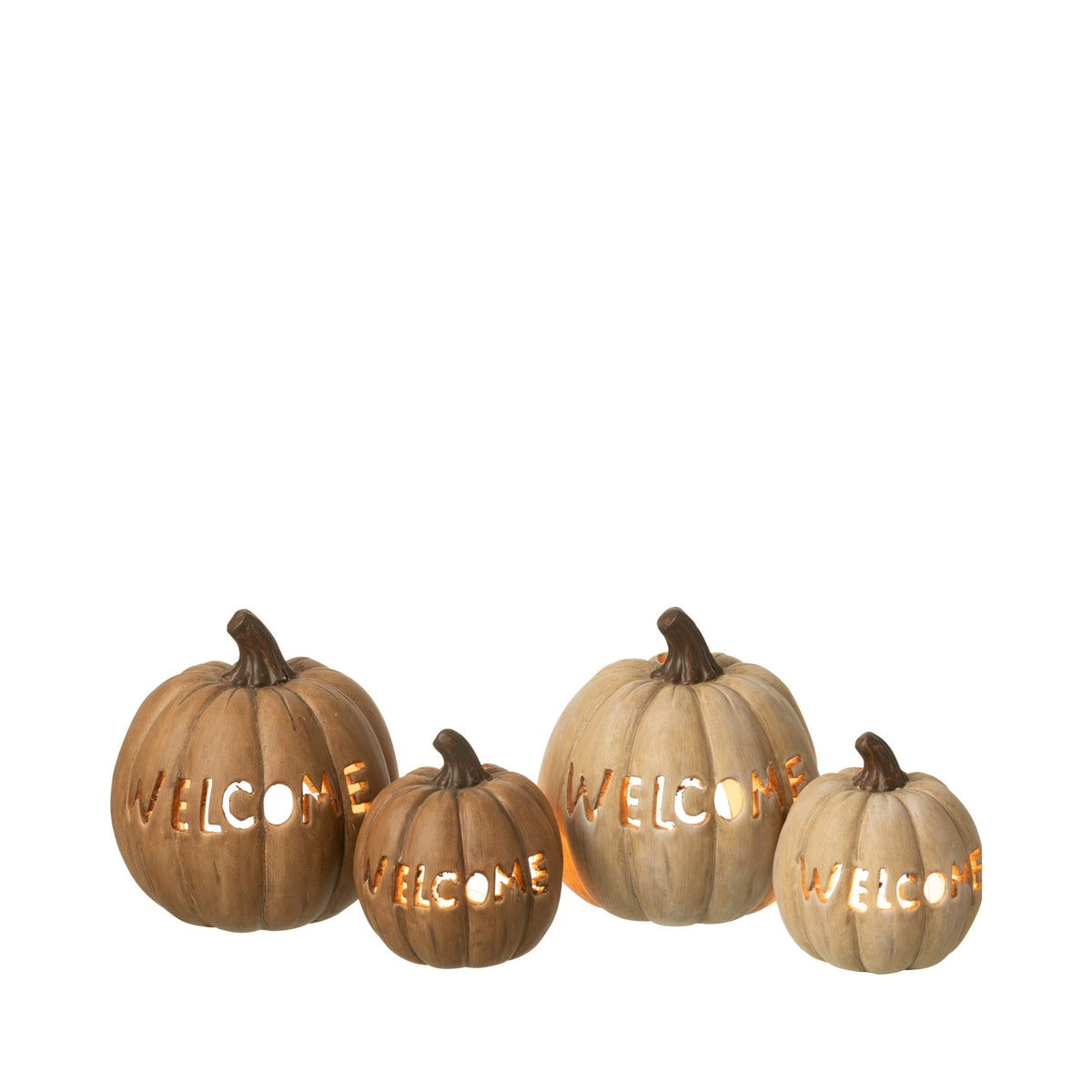 Set de 2 portavelas de calabaza para Halloween XL de J-Line