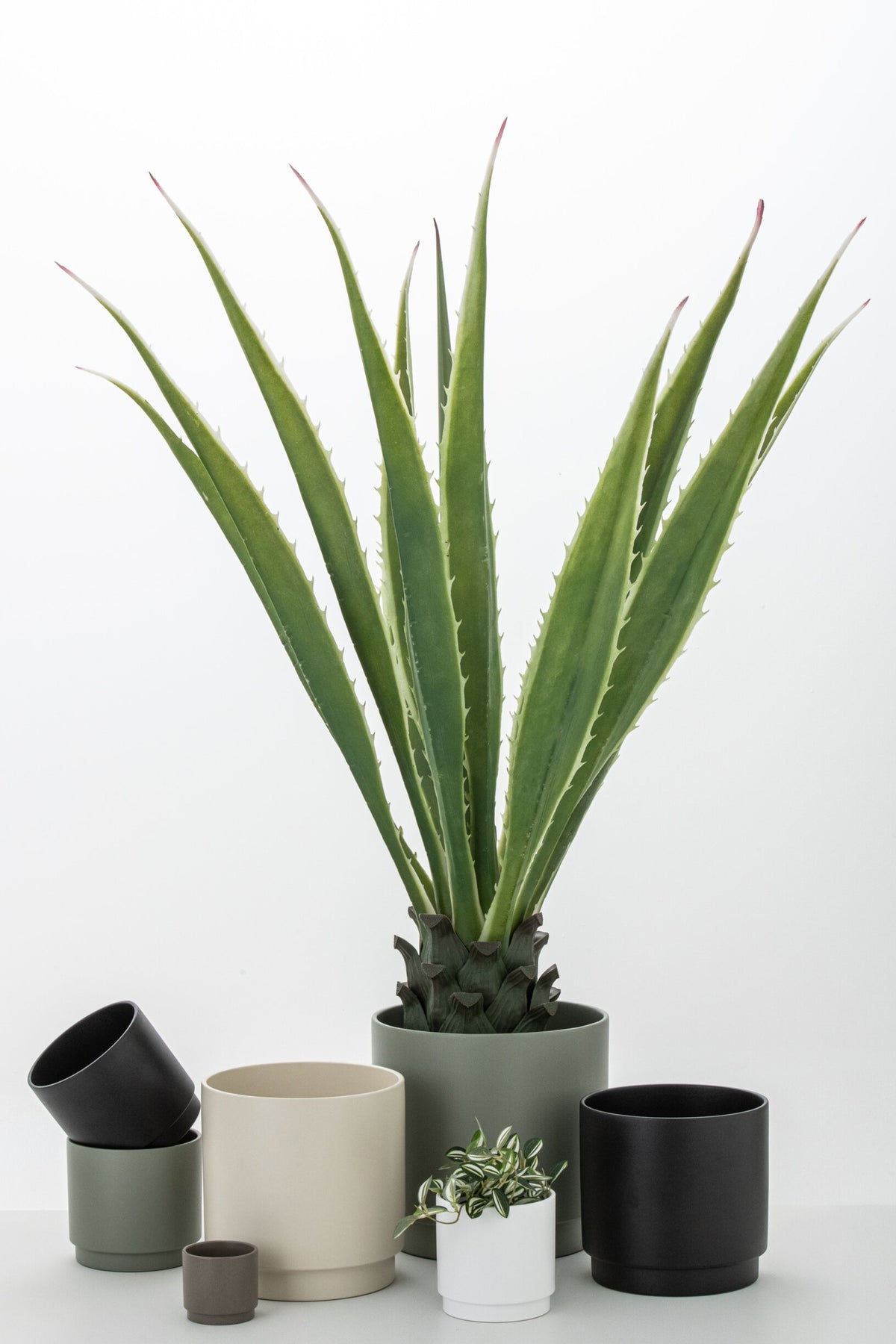Agave Blanco Roto Verde Artificial 80x80x150cm