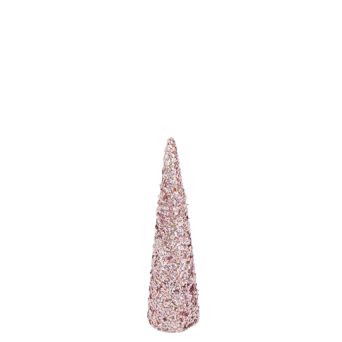 Cono de lentejuelas de espuma rosa claro pequeño H46cm J-Line