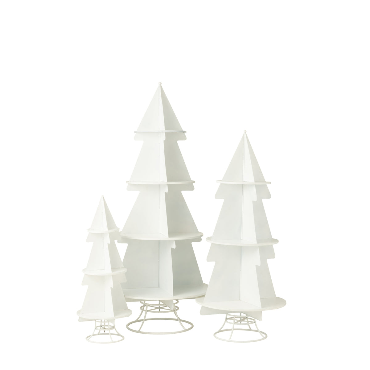Soporte para árbol de Navidad de metal blanco mediano J-Line