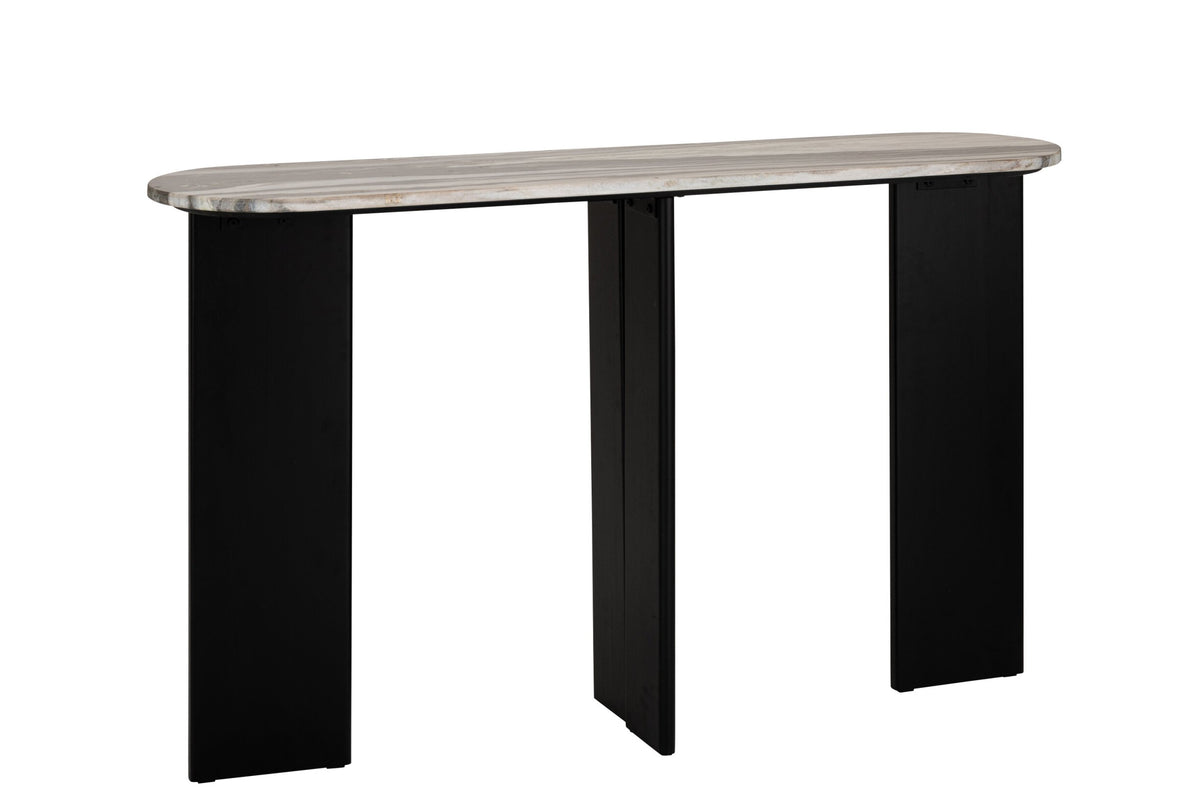 Consola Mathilde Mármol Negro/Gris J-Line