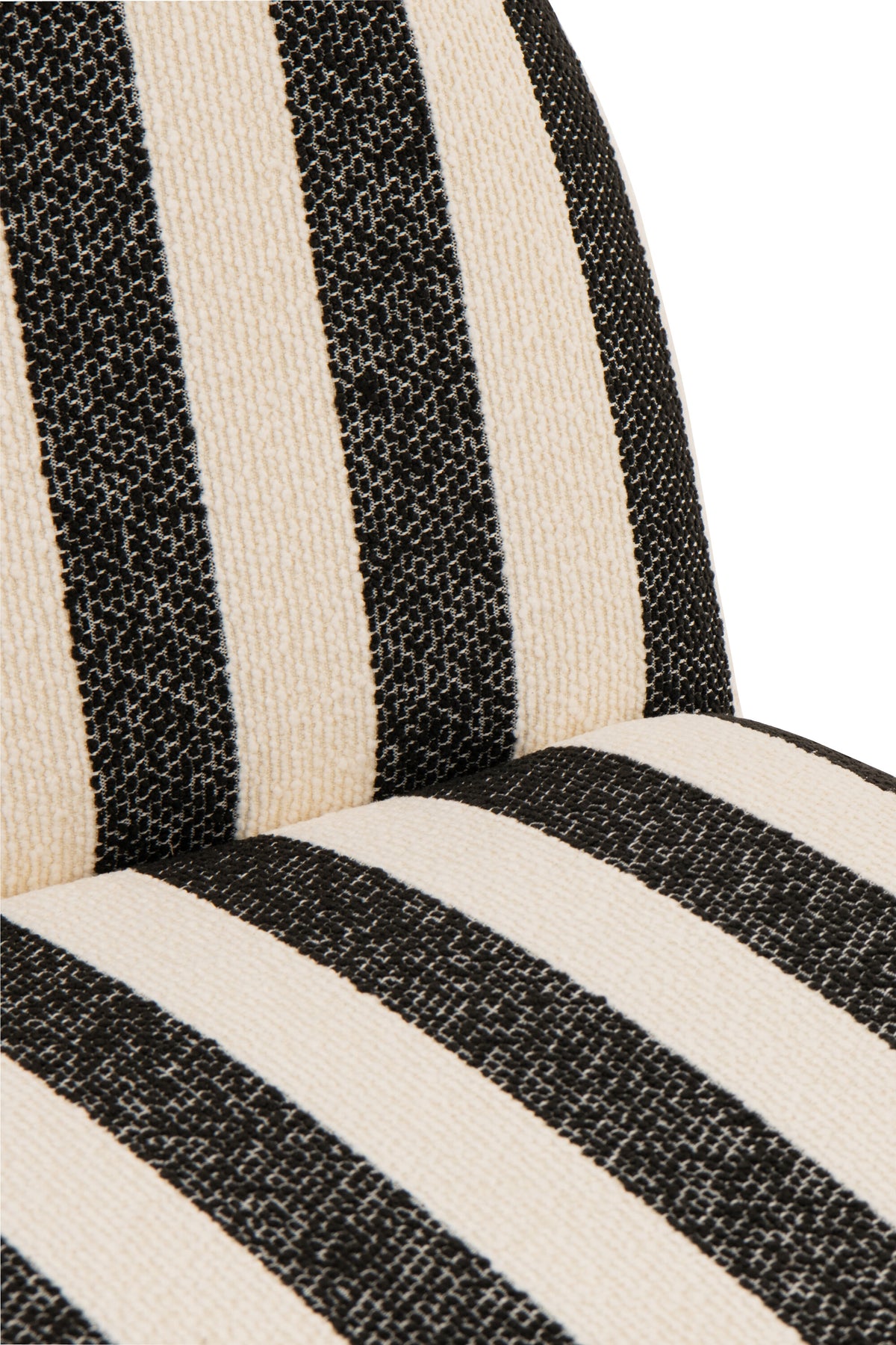 Sillón Lounge de Tela a Rayas Negro/Blanco Roto J-Line