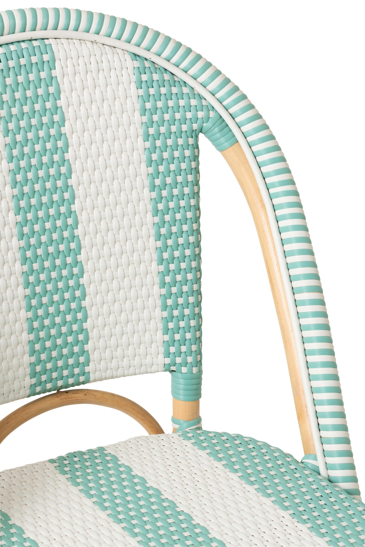 Silla de Ratán a Rayas Azul Claro/Blanco J-Line