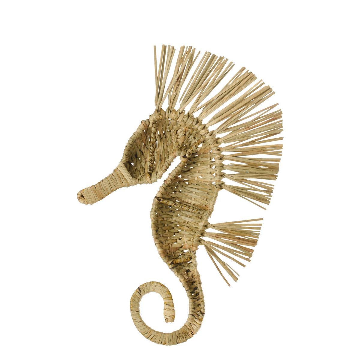 Objeto decorativo de pared Caballo de mar Hierba Natural Pequeño J-Line