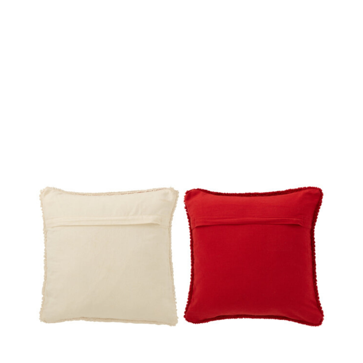 Set de Navidad Manta y Cojines Navideños HoHoHo Rojo/Blanco J-Line