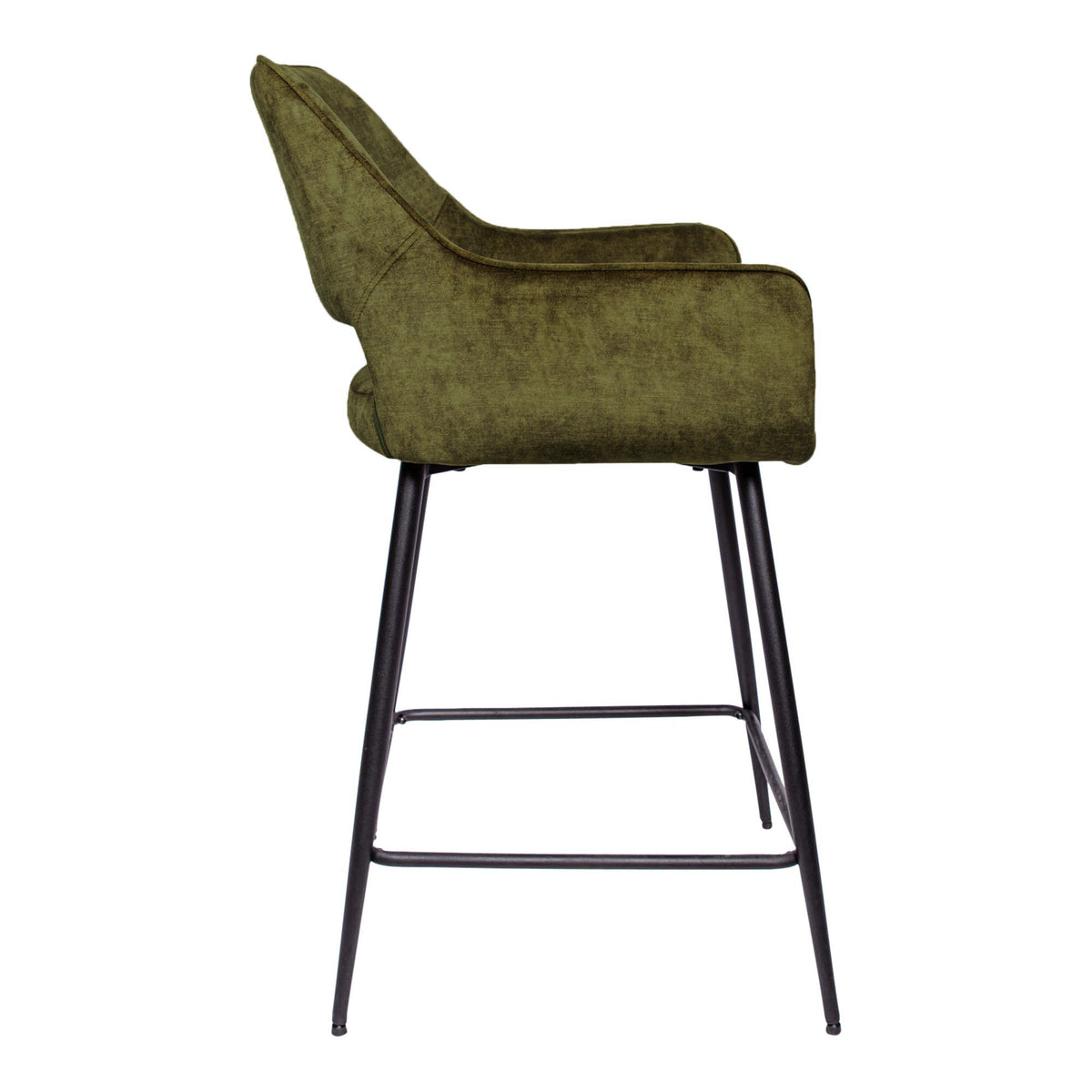 Taburete de bar Fal Low Velvet Verde Set de 2 PTMD