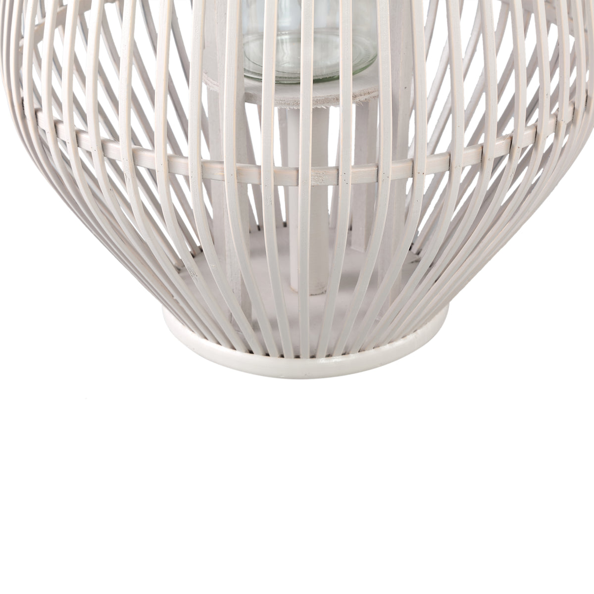 Lámpara Lysia L- 35x35x68 cm - Vidrio - Blanco PTMD