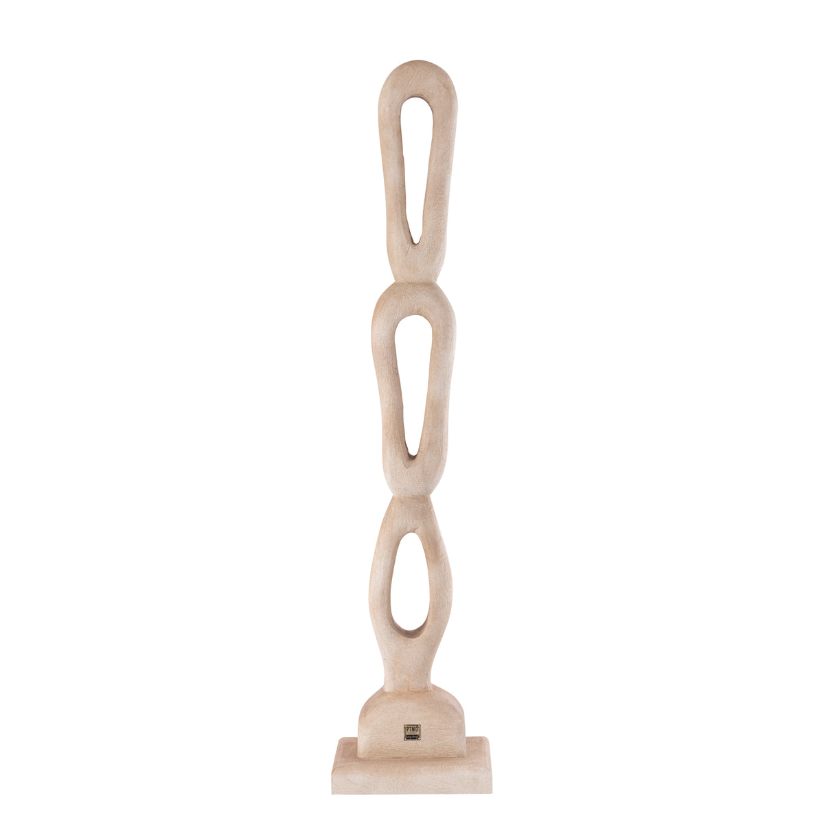 Rhyce Estatua de madera de mango natural figura abierta L PTMD