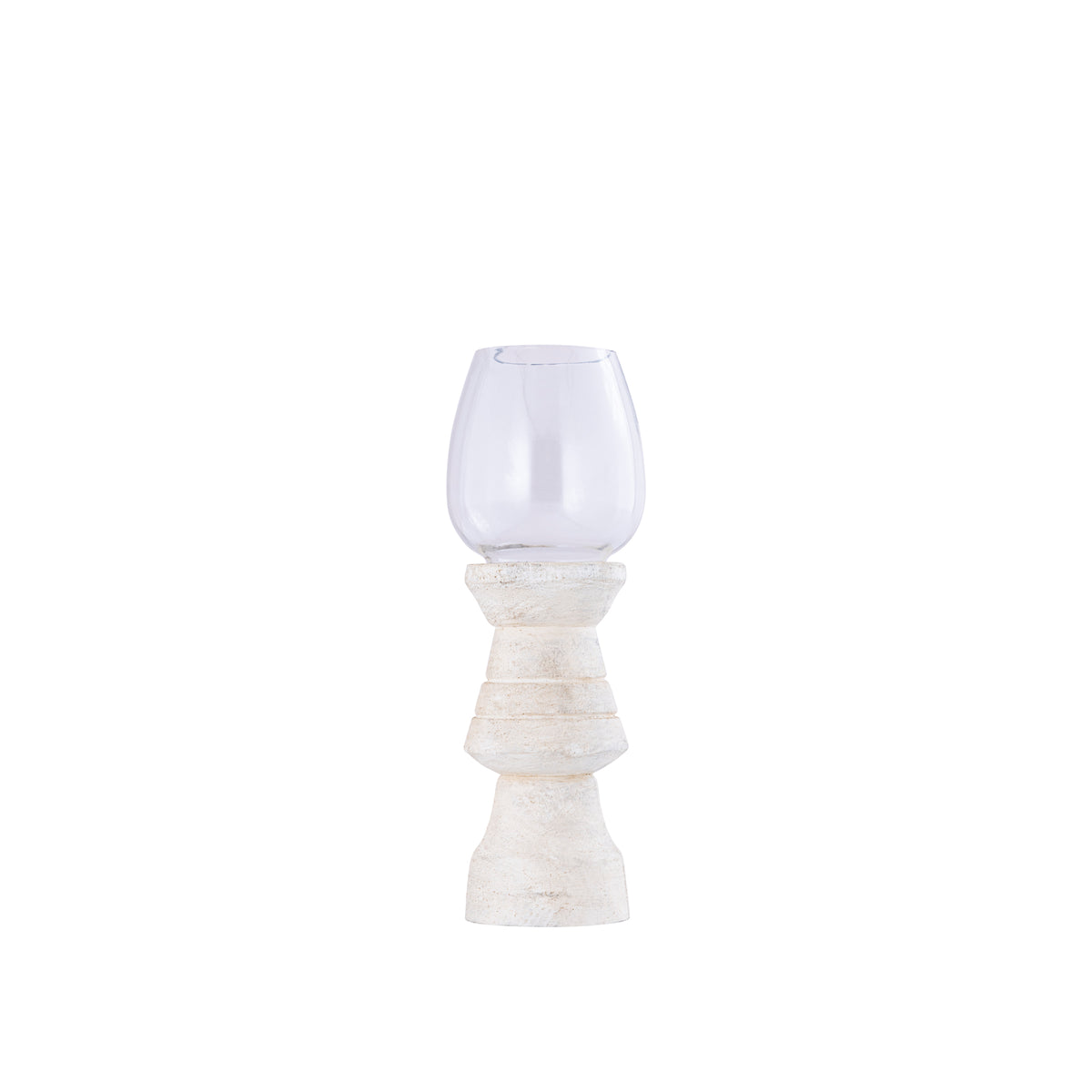 Lámpara de viento Qez Madera de mango Crema Lote de 3 PTMD