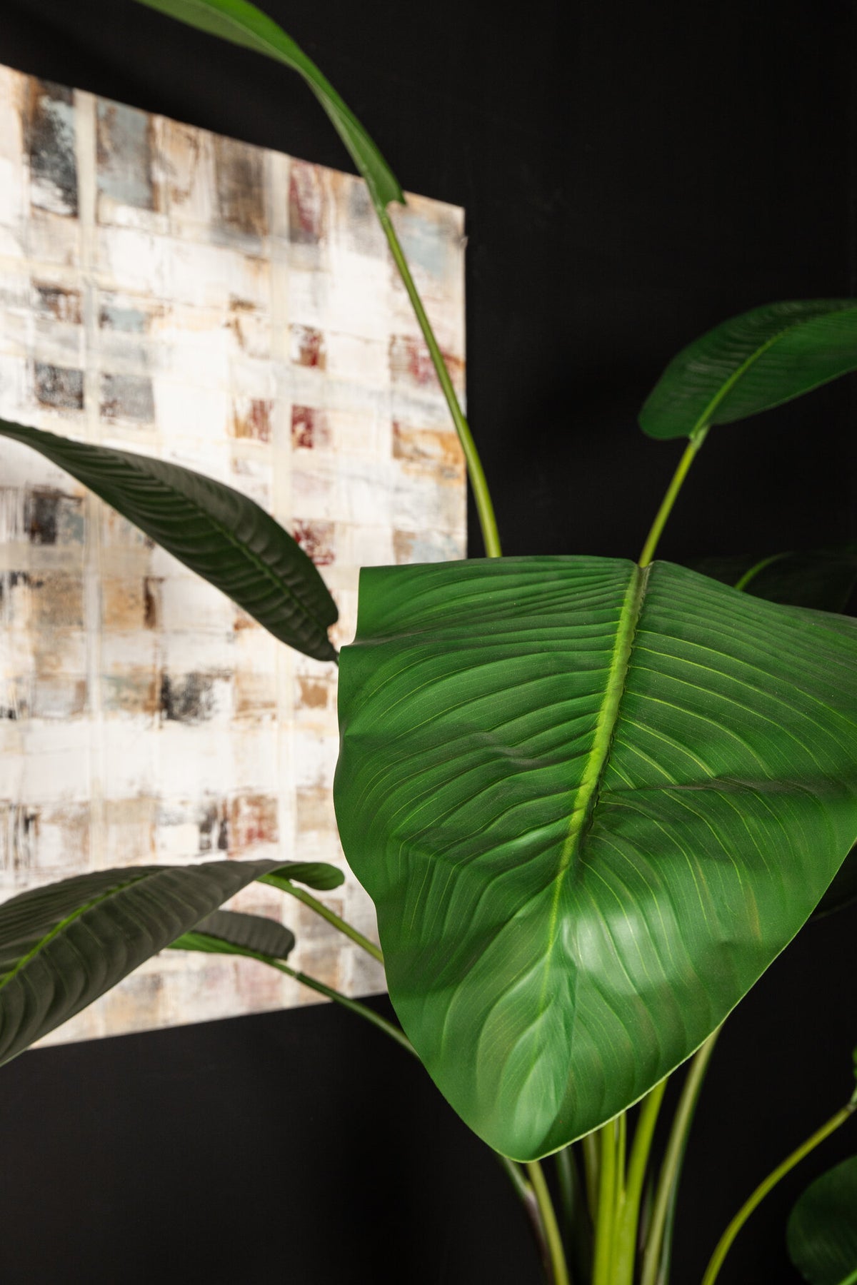 Planta artificial verde de PE Real Touch Strelitzia L 110x63x235cm PTMD