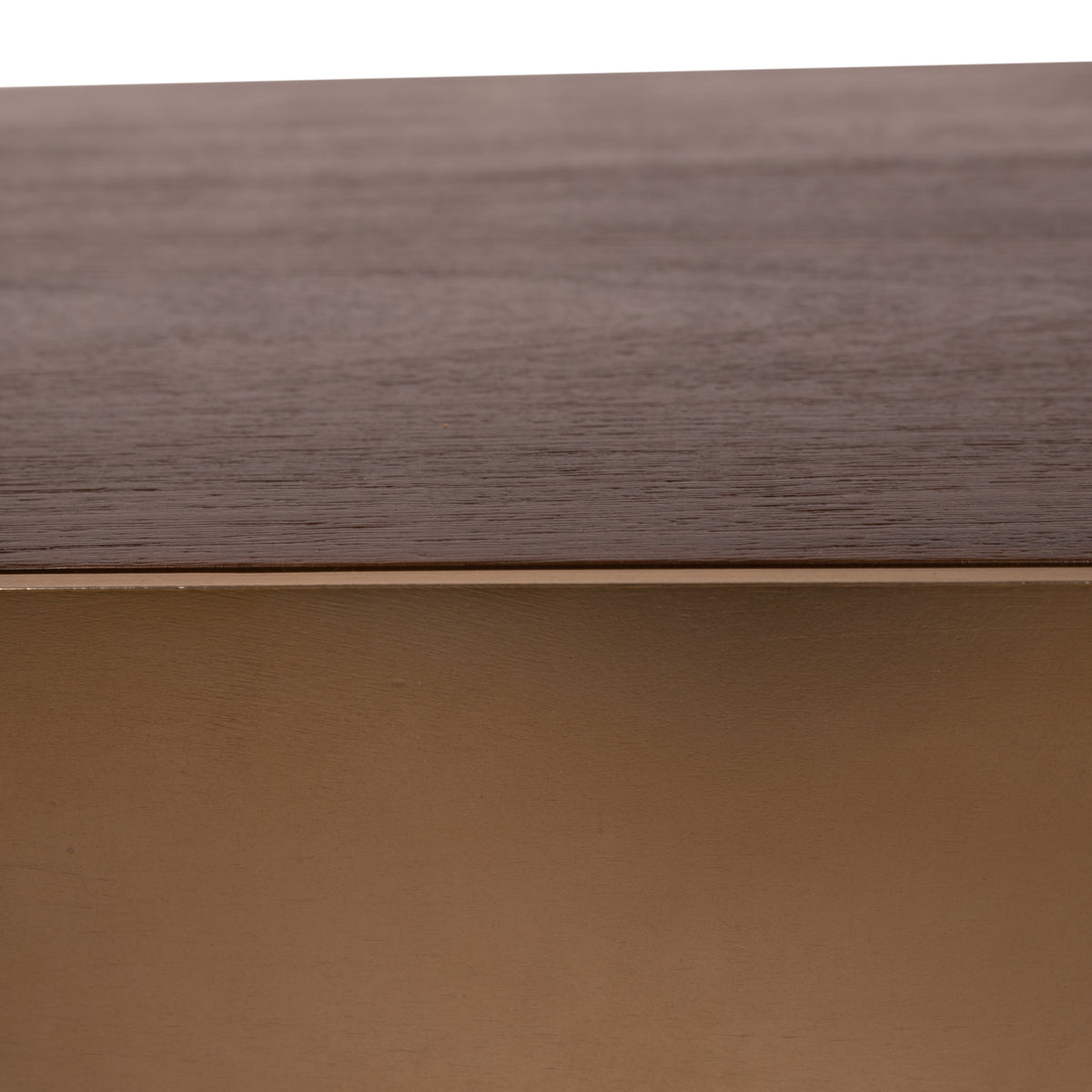 Mesa de centro Warren 90x90x31 madera marrón metal dorado PTMD
