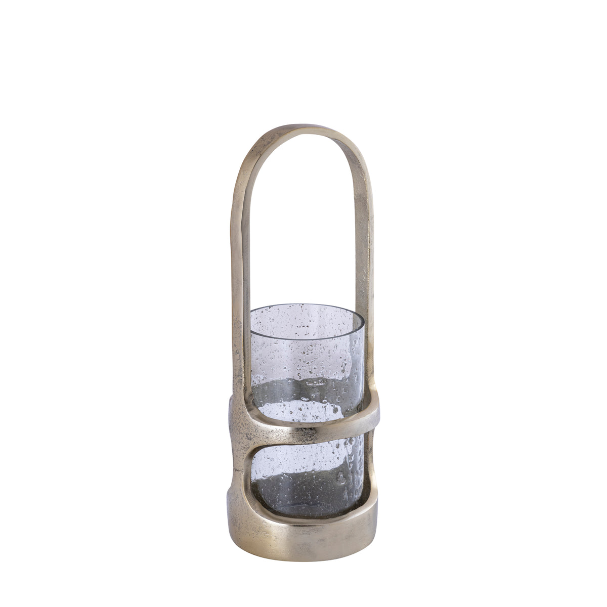 Farol Rahana S - 14x14x40 cm - Aluminio - Dorado PTMD