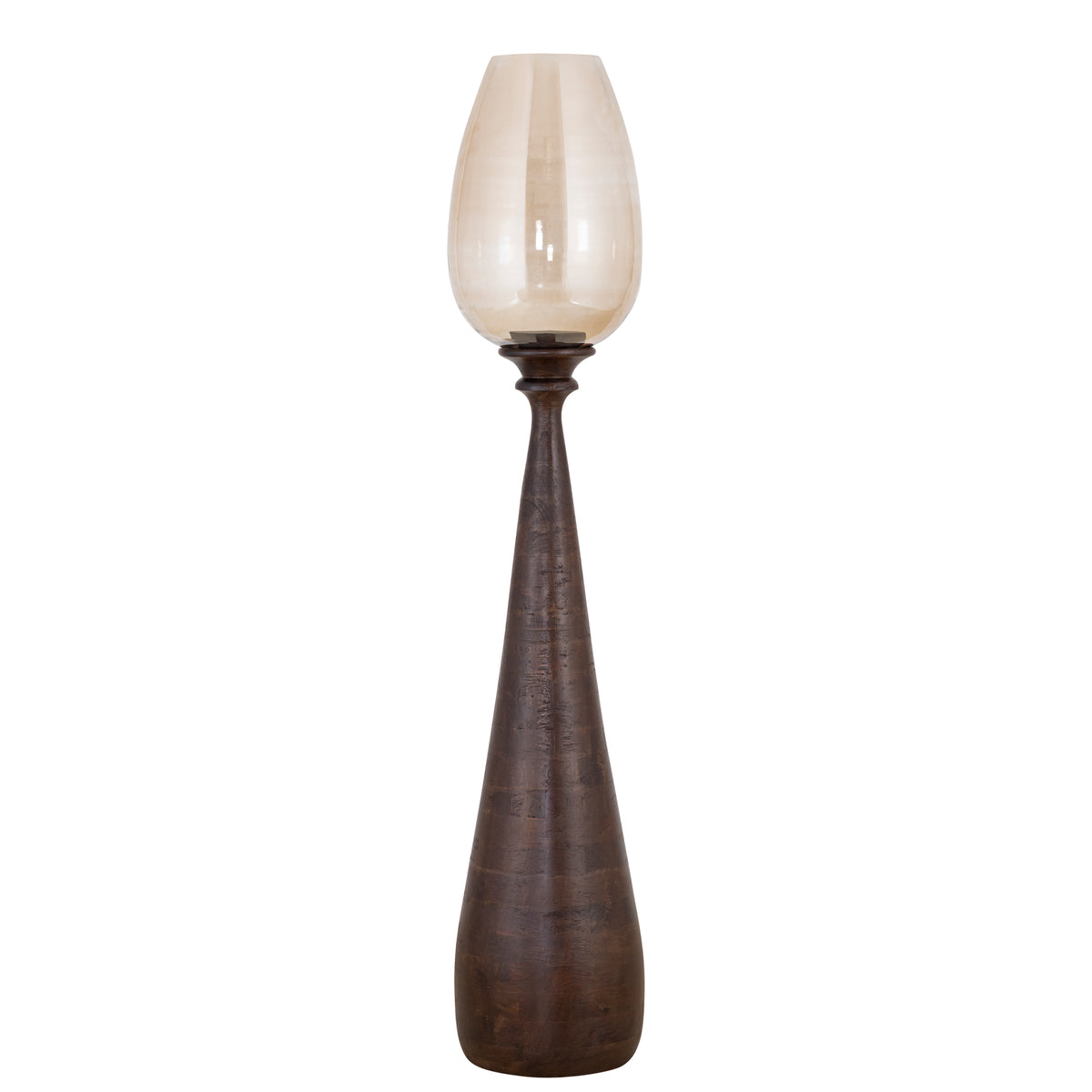 Midi Madera de Mango Stormlight Vidrio Ahumado Marrón Grande PTMD