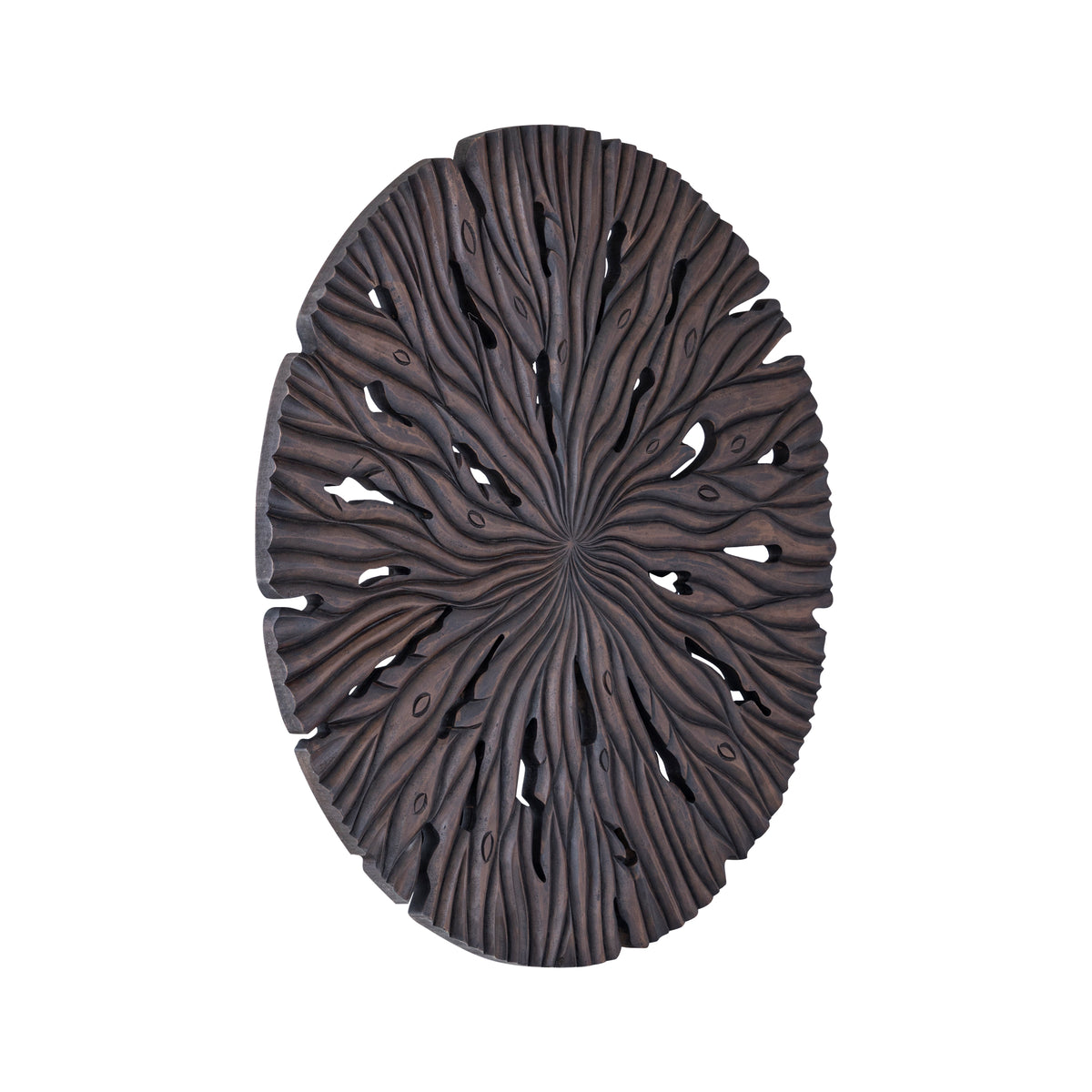 Panel de pared Bonte S - 90x2x90 cm - MDF - Marrón PTMD