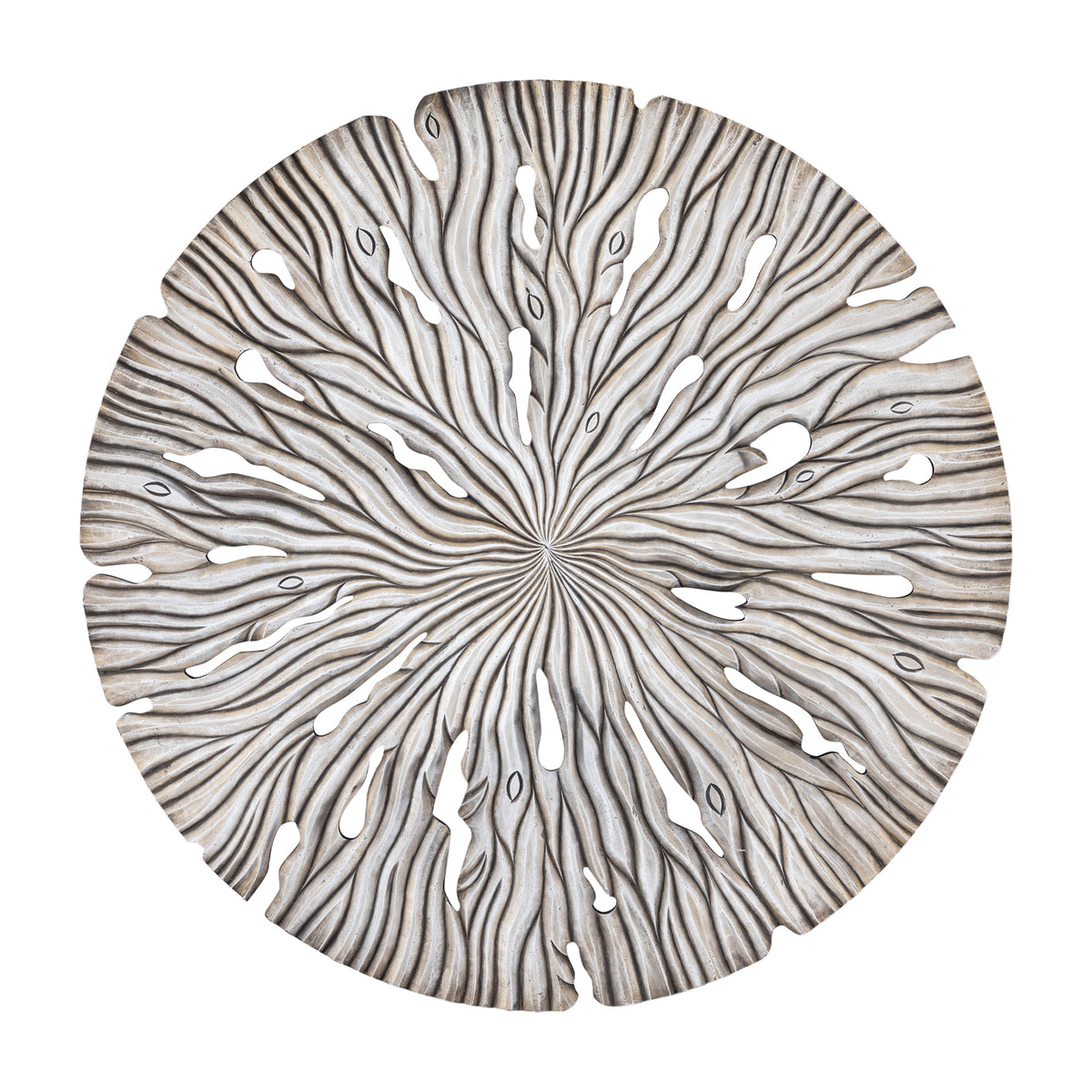 Panel de pared Bonte L - 120x2x120 cm - MDF - Crema PTMD
