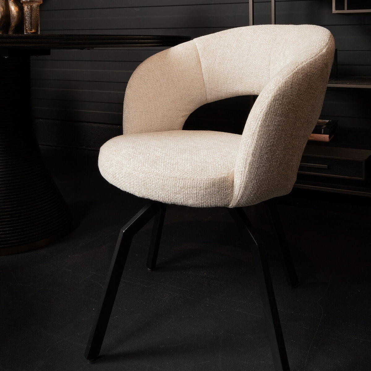 Silla de comedor Aranea beige Symphony 3 PTMD