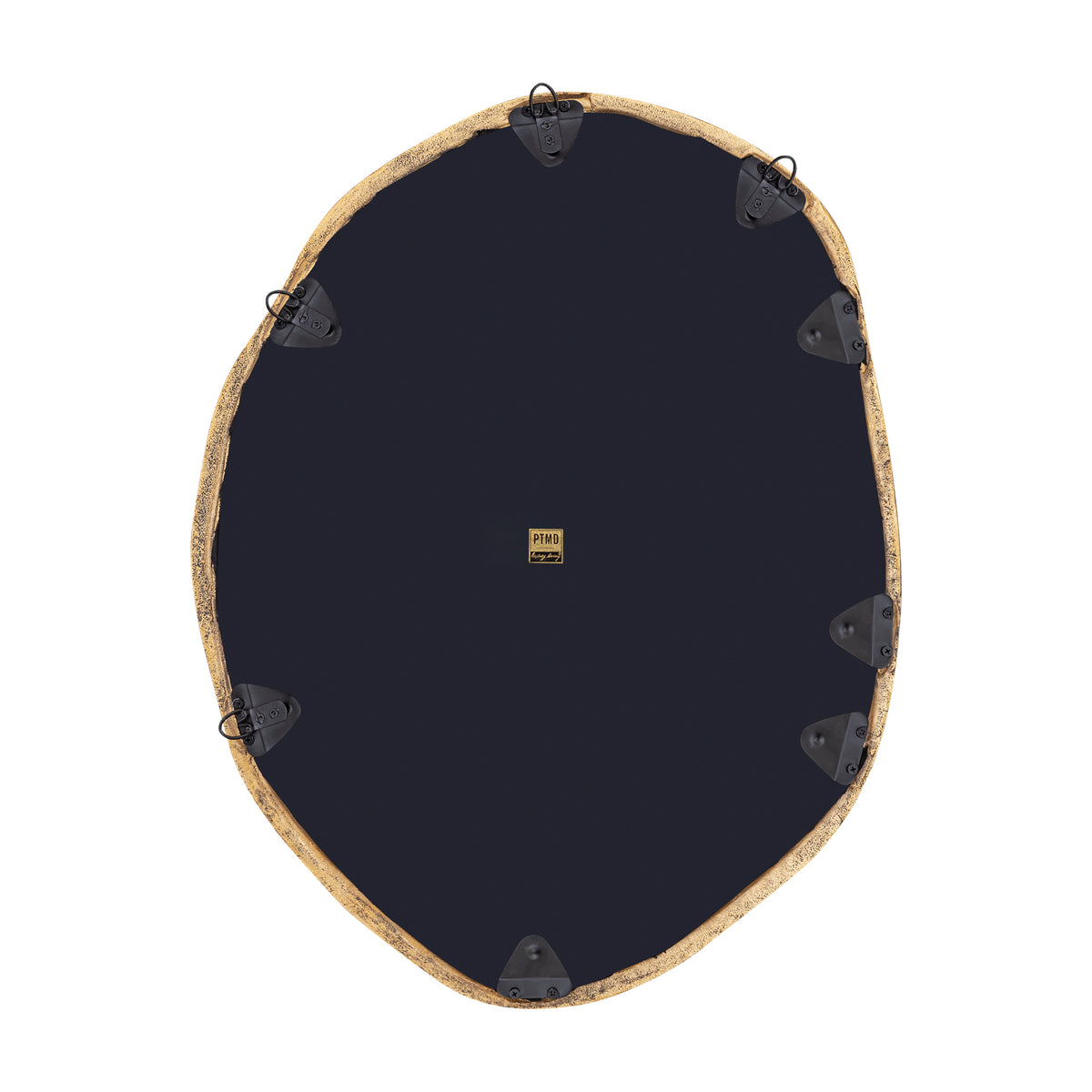 Espejo Paislie Brass de forma orgánica redondo 56x3x72cm PTMD