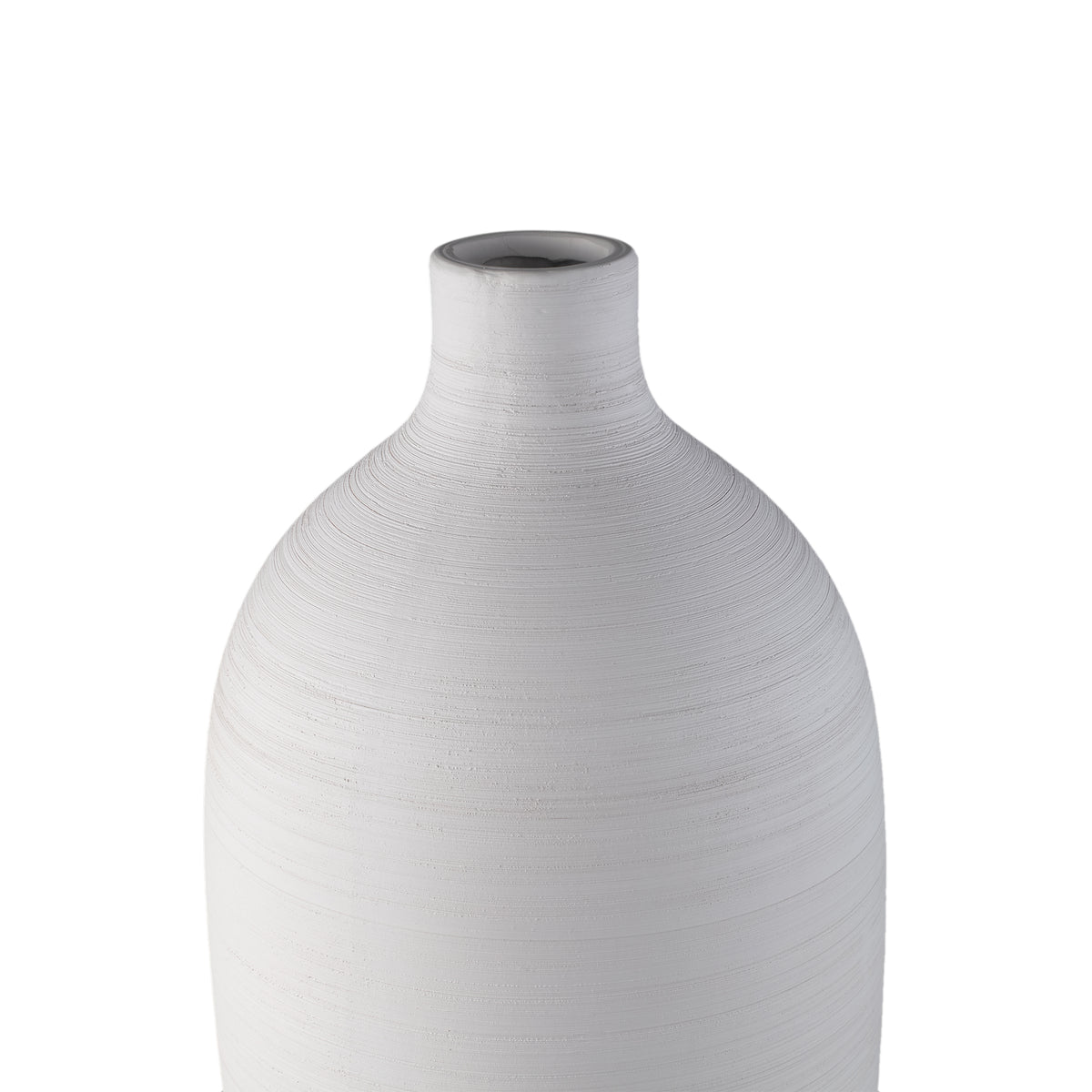 Jarrón botella Cavinn Cerámica Blanco Ø24cm x H70cm PTMD