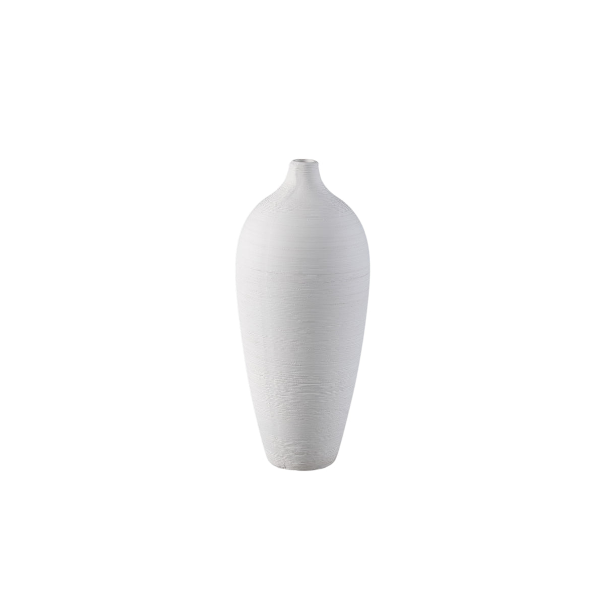 Florero botella Cavinn Cerámica Blanco Ø15cm x H35cm PTMD