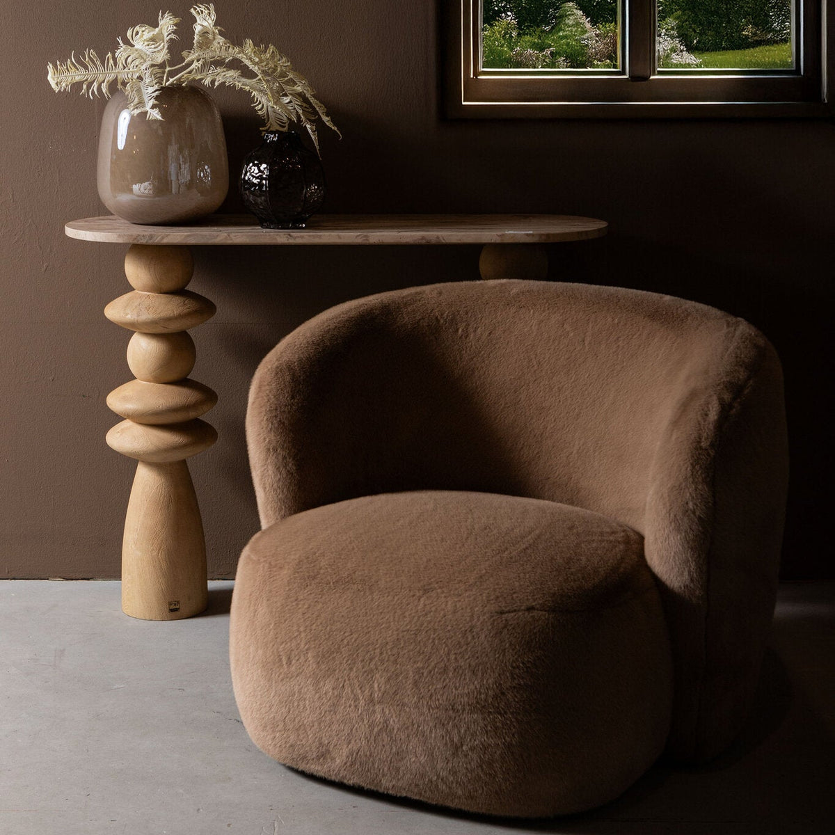 Sillón Aphrodite Piel Mocha PTMD