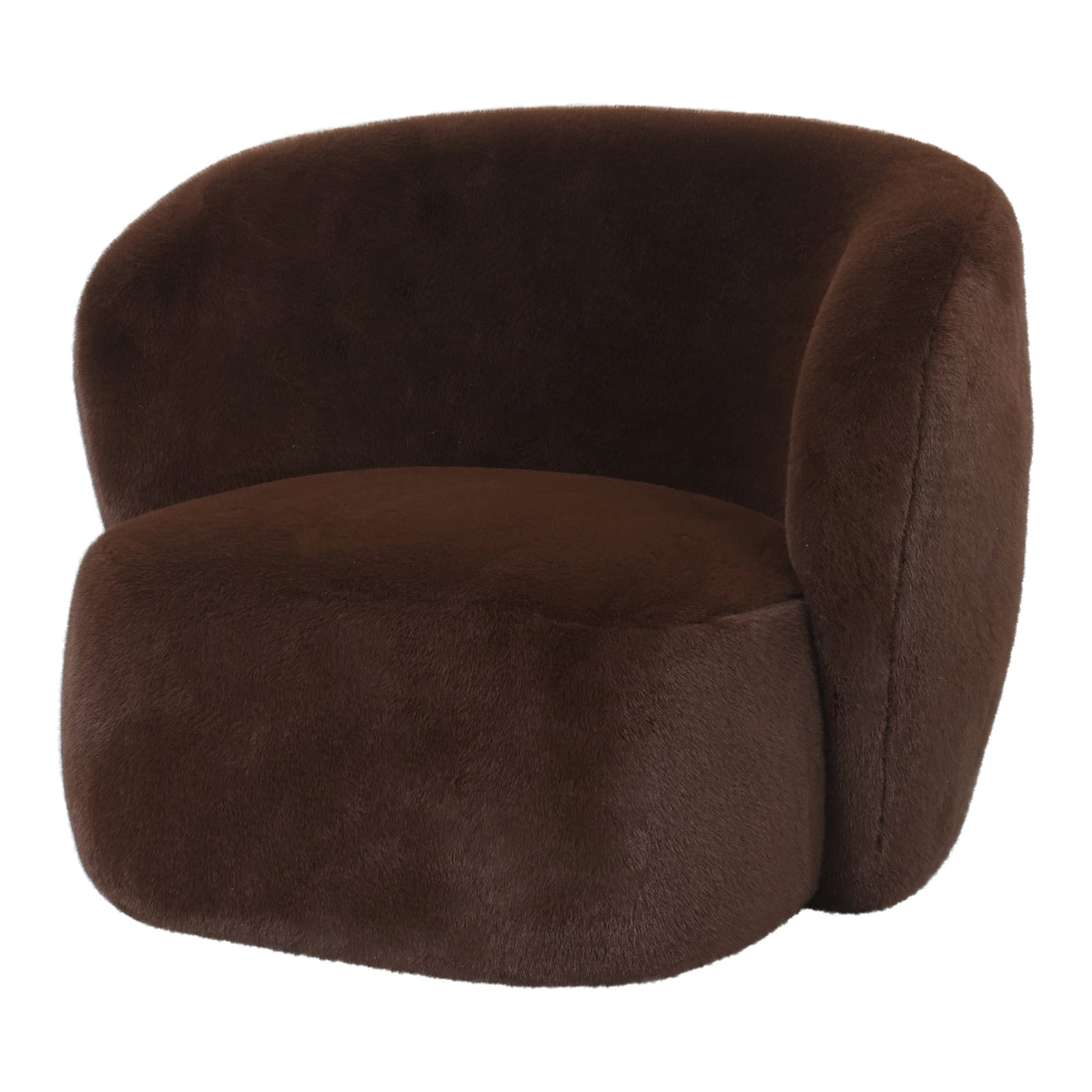Sillón Aphrodite marrón oscuro de piel sintética PTMD