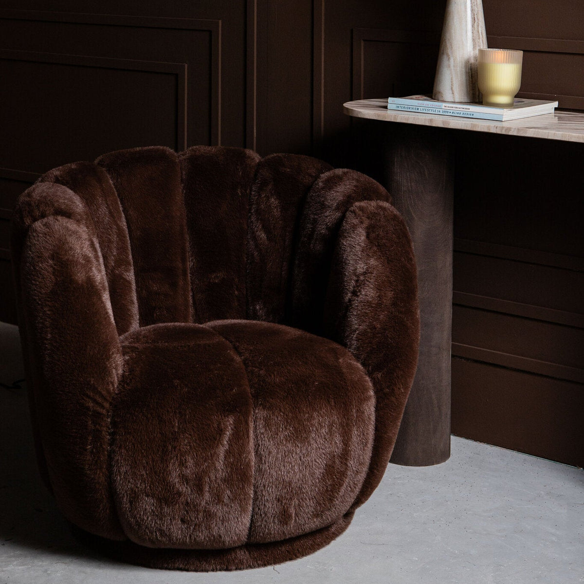 Sillón Furia marrón oscuro de piel PTMD