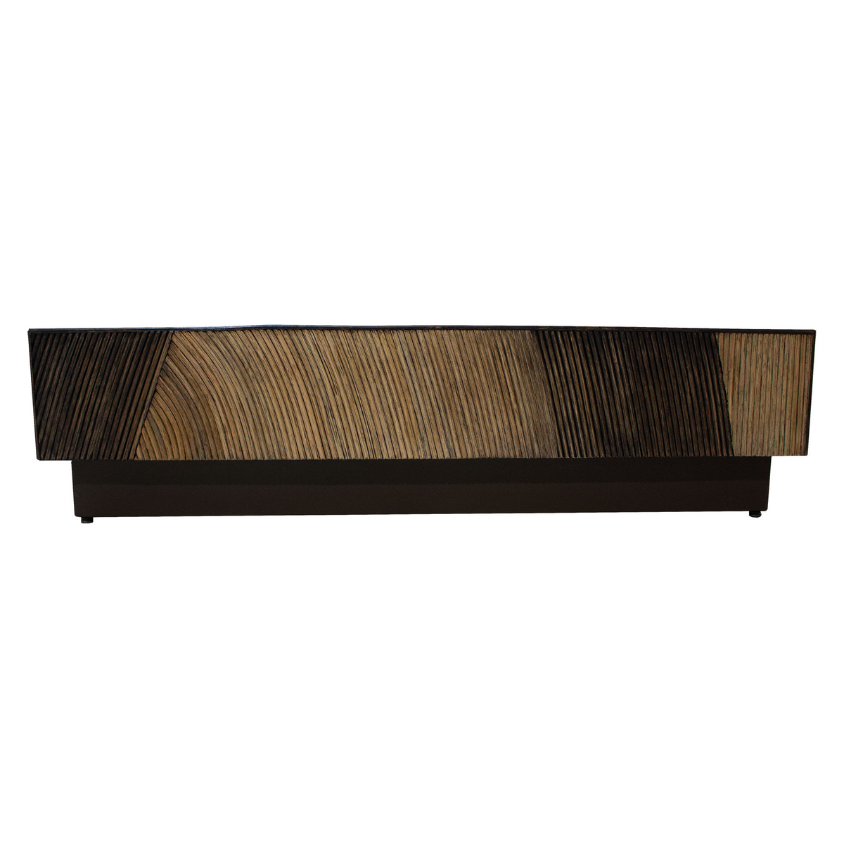 PTMD Casablanca Mesa de centro marrón cuadrada 120x120cm