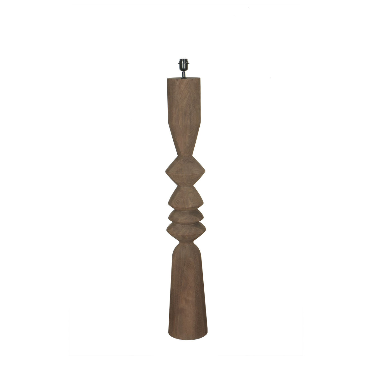 Lámpara de pie Elaine Madera Mango Marrón Base Redonda H130cm PTMD