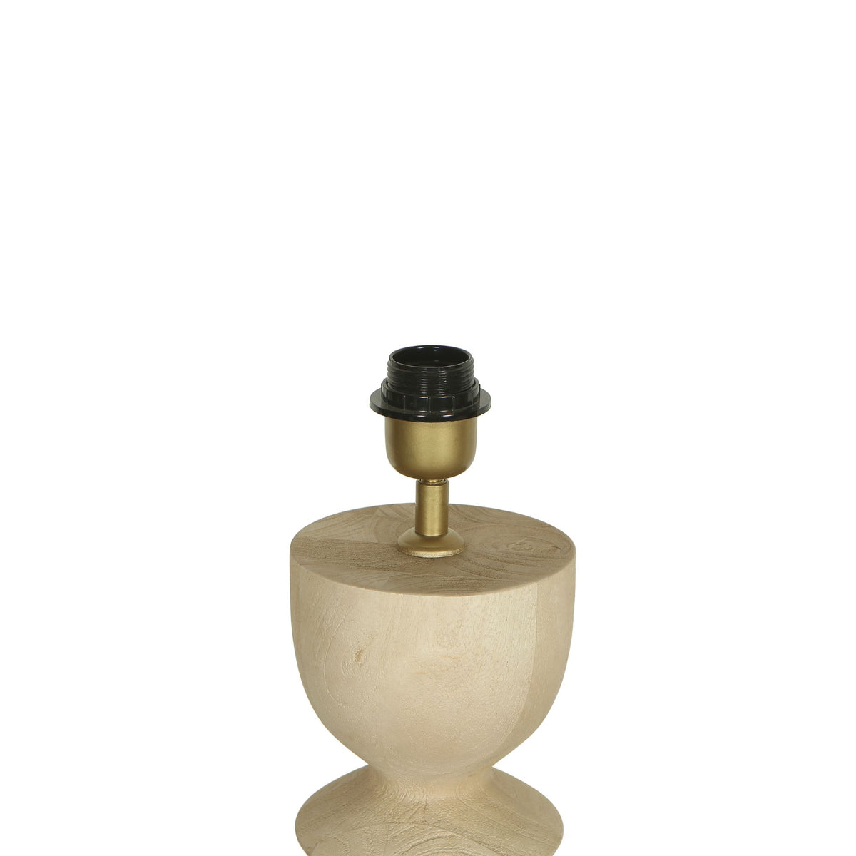 Lámpara de mesa Elaine Madera de Mango Natural Base Redonda PTMD