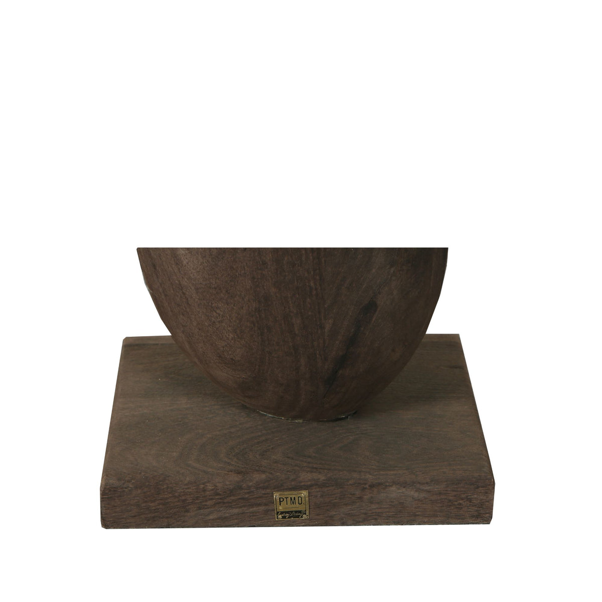 Estatua circular Kodey Brown de madera de mango PTMD