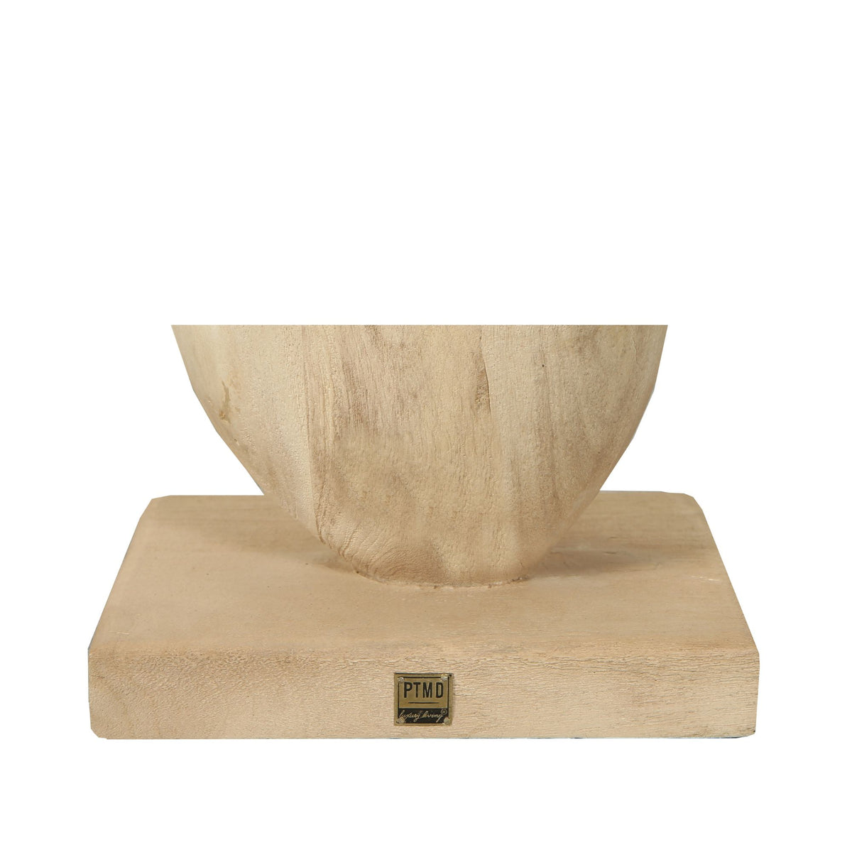 Estatua circular de madera de mango natural Kodey PTMD