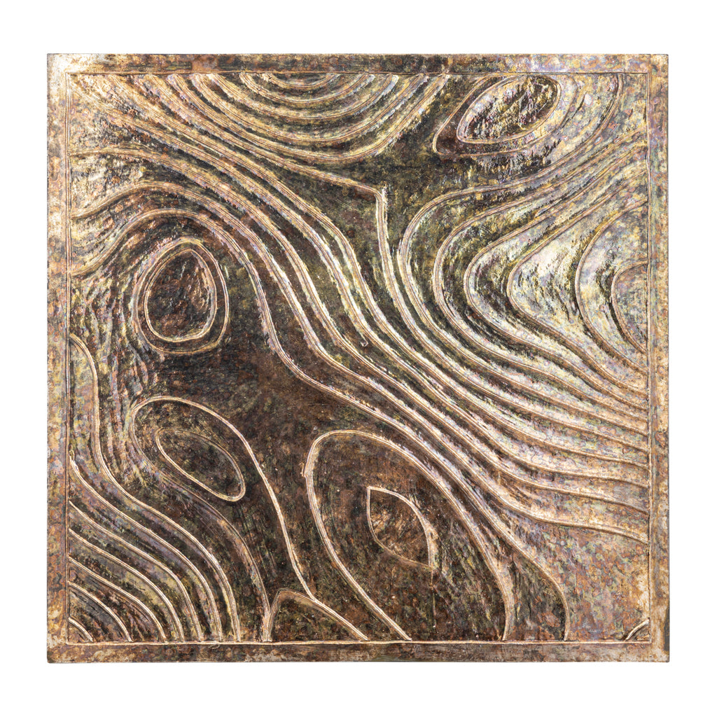 Panel de pared cuadrado de madera verde Connolly Oil L PTMD