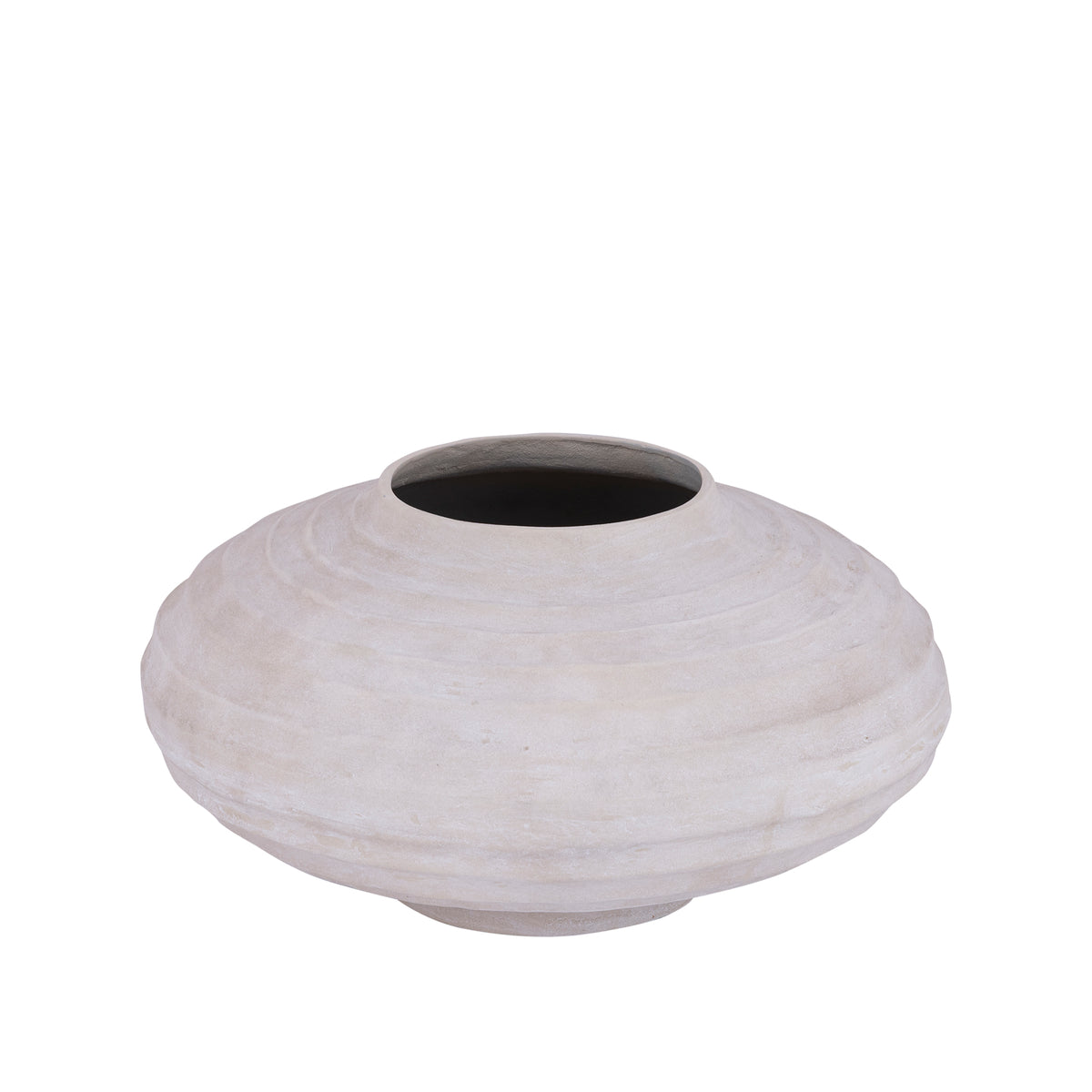 Olla Kody Beige Stone Wash de aluminio fundido acanalada L PTMD