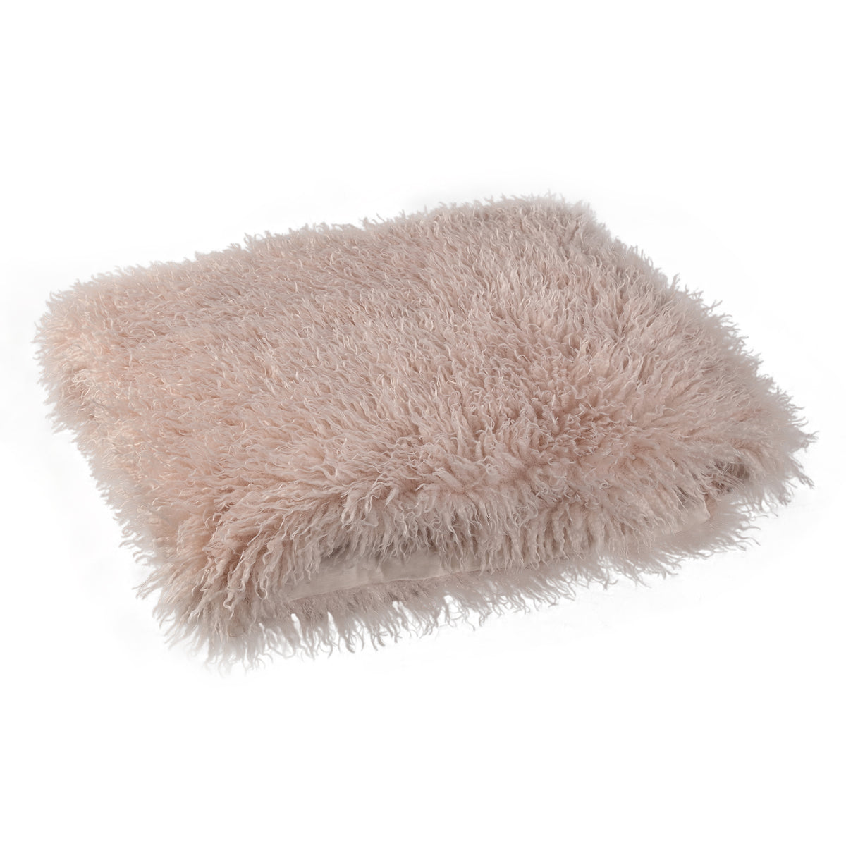 Manta pequeña Rexx beige de piel sintética de oveja PTMD