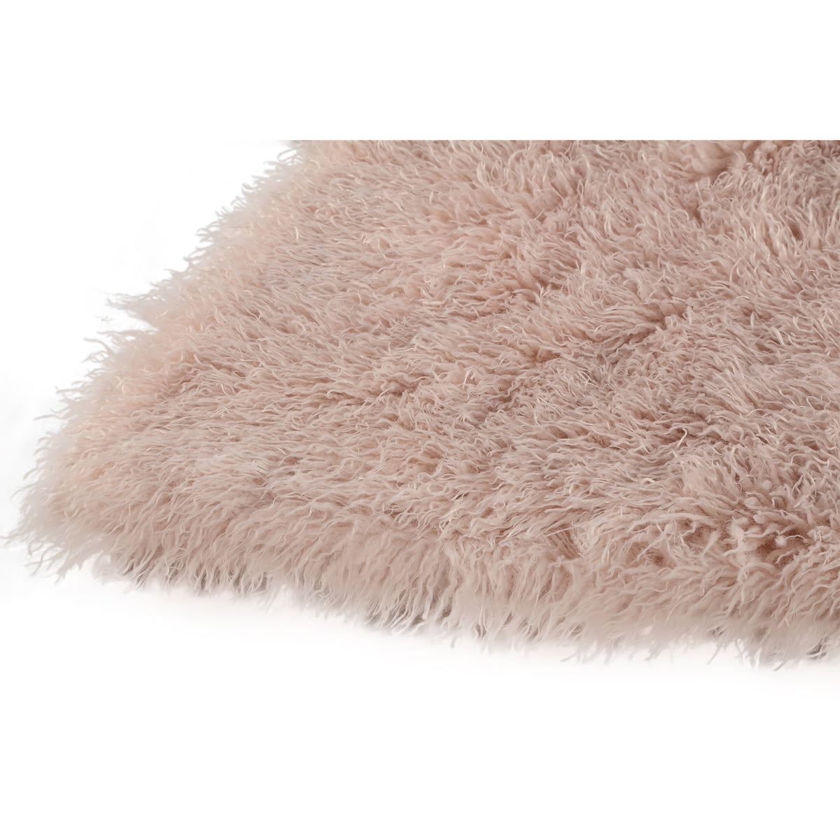 Manta pequeña Rexx beige de piel sintética de oveja PTMD