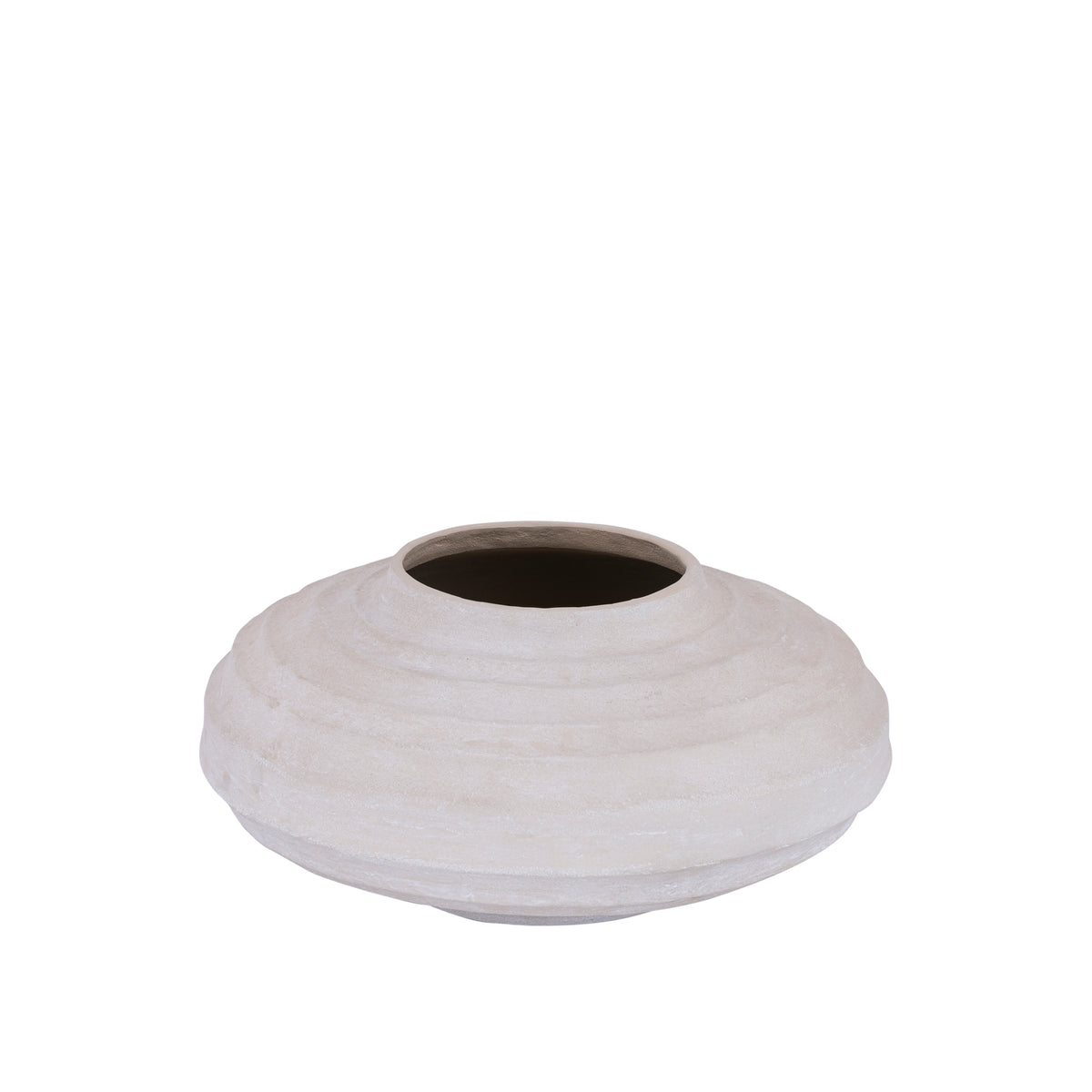 Kody Beige Stone Wash maceta acanalada de aluminio fundido M PTMD