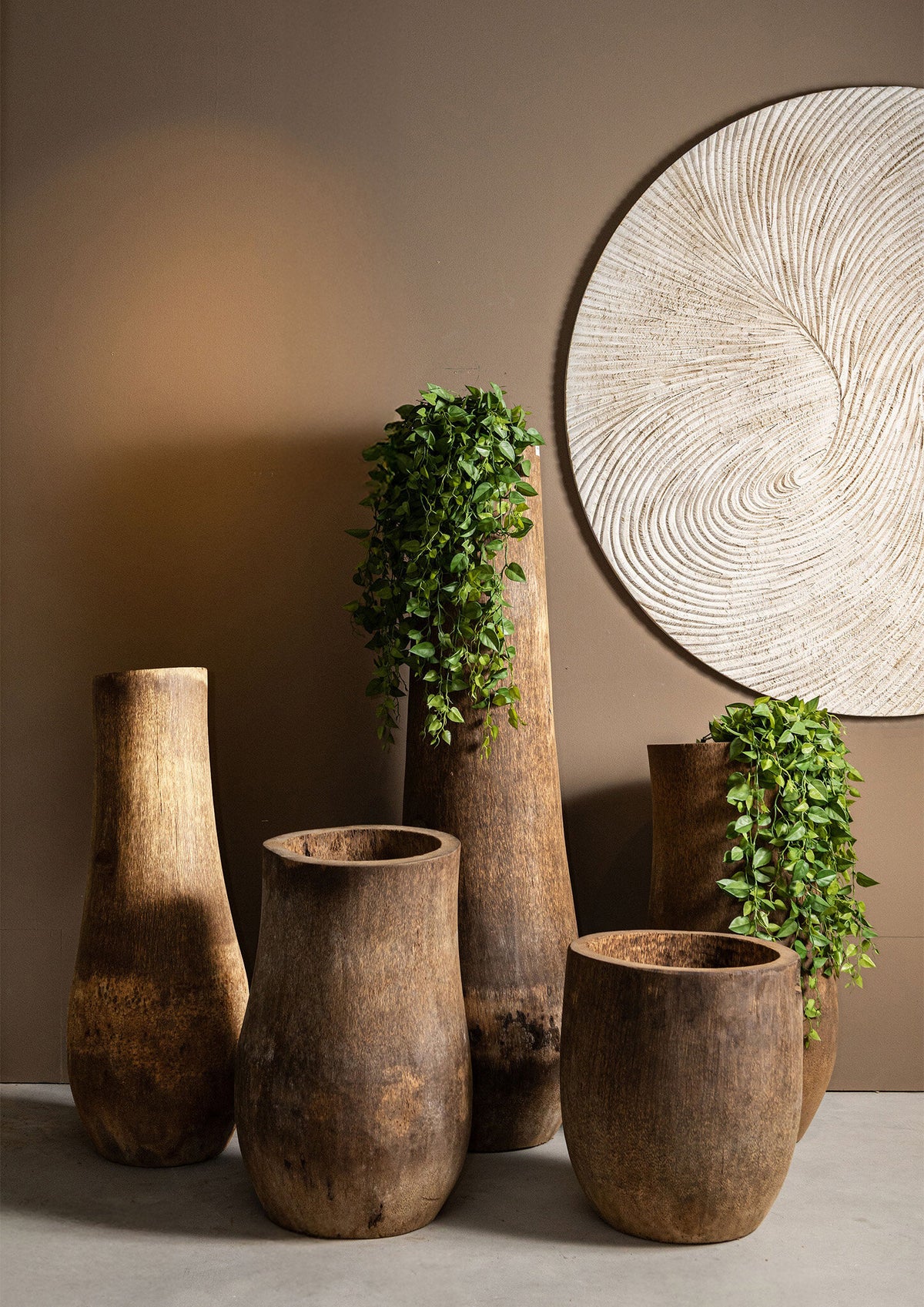 Maceta de madera de palisandro Jamez de lujo, mediana PTMD