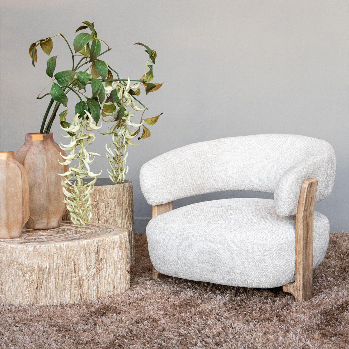 Sillón Mire Cream Legacy 15 Dove Madera de caucho PTMD